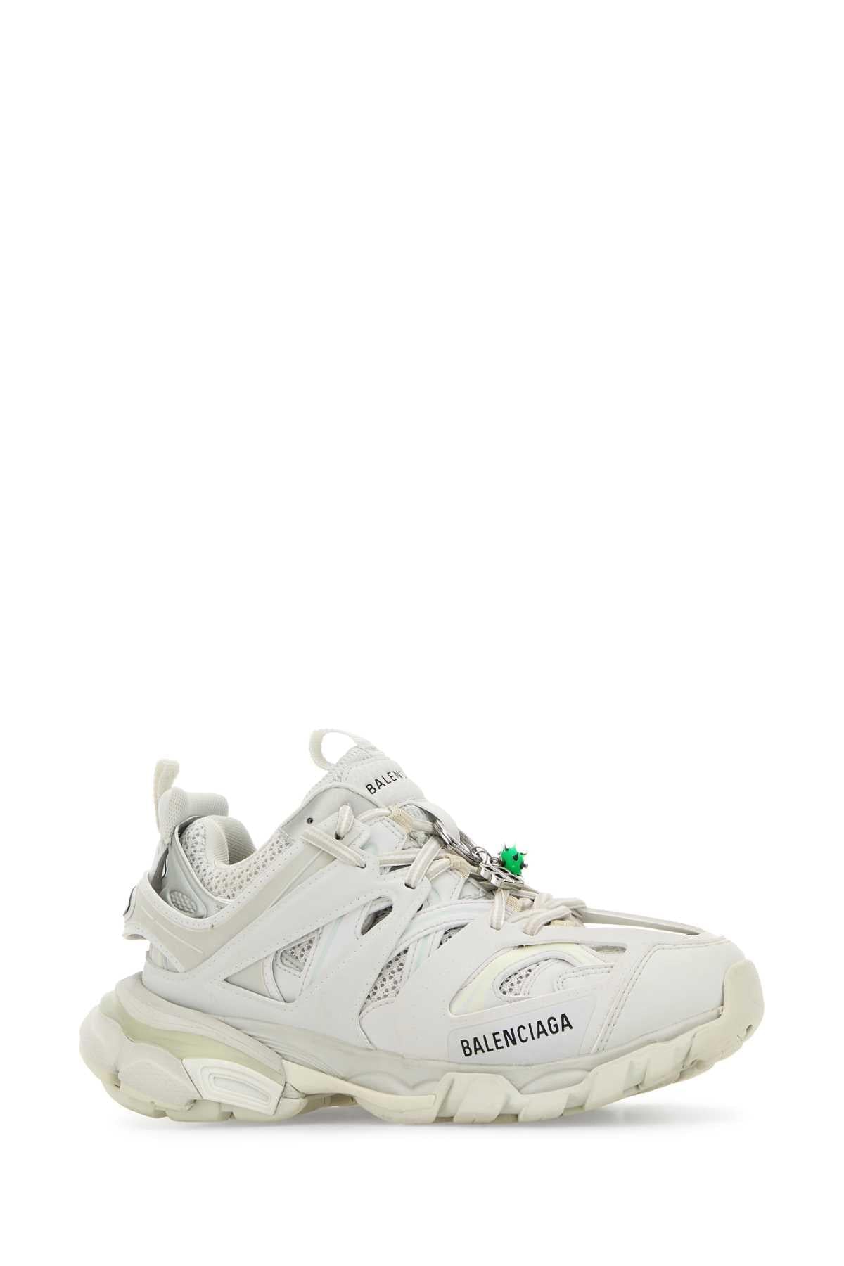 Balenciaga Women White Mesh And Rubber Track Sneakers BALENCIAGA