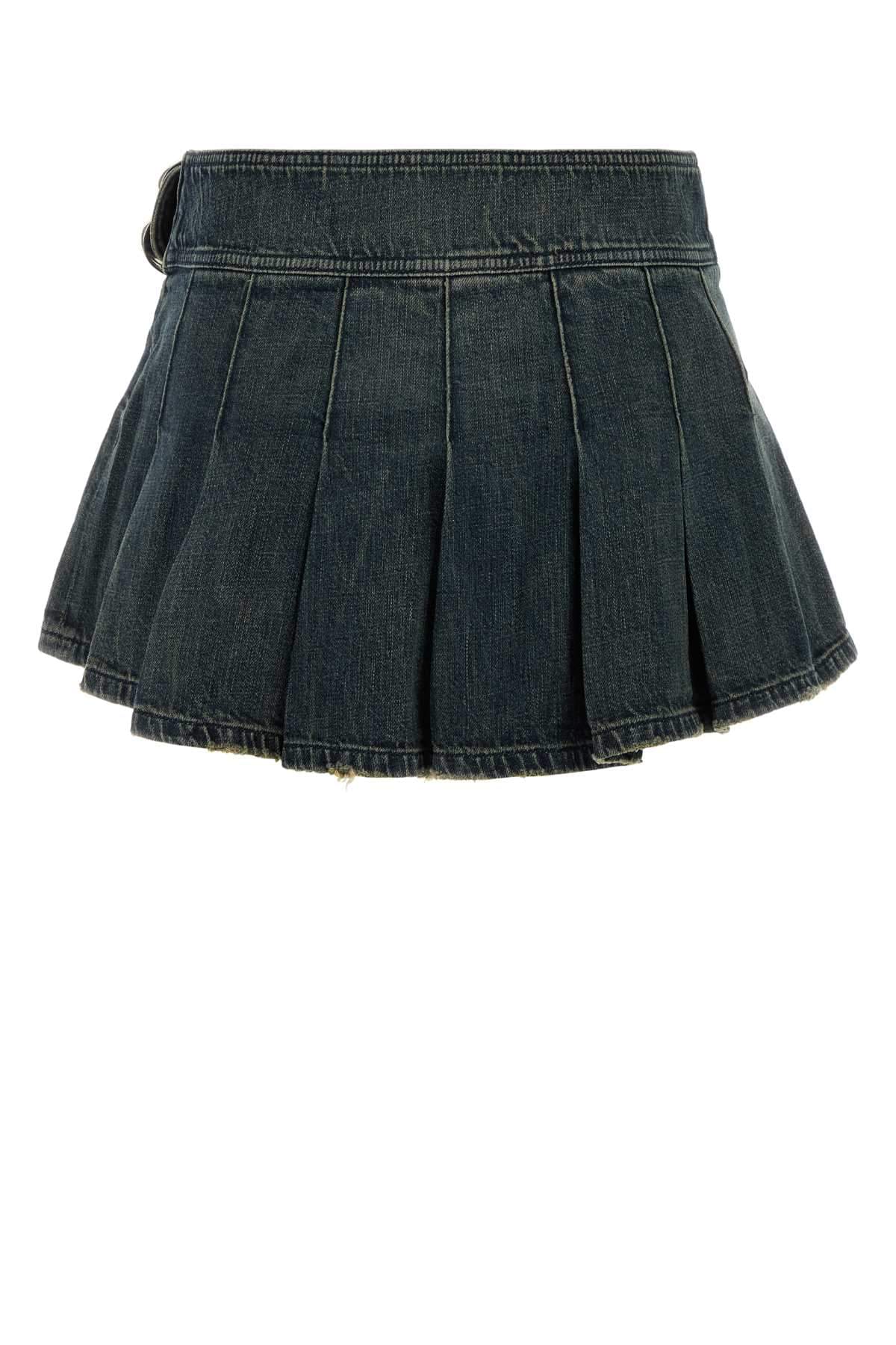 Balenciaga Women Denim Mini Skirt BALENCIAGA