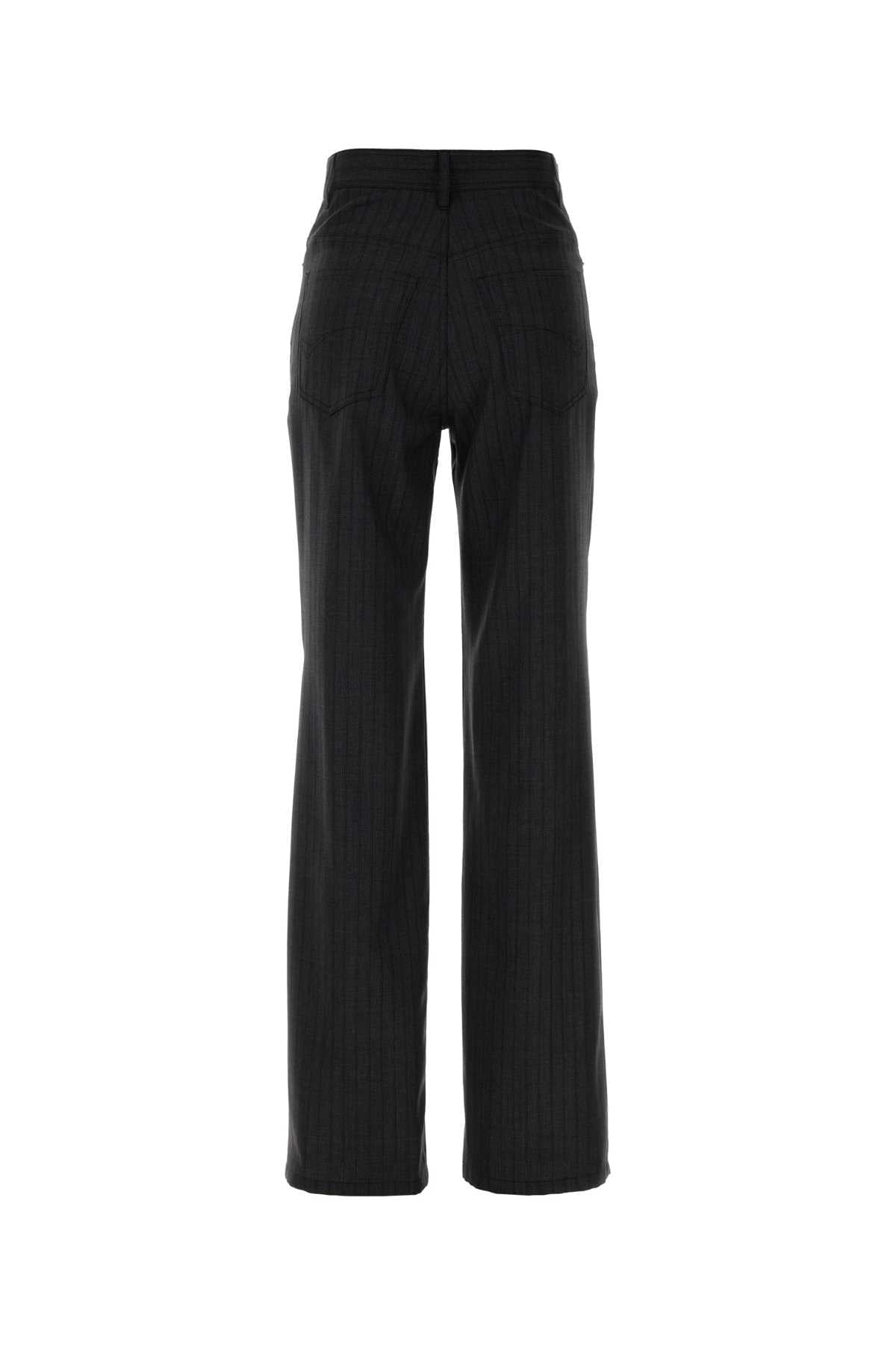 Balenciaga Women Embroidered Wool Palazzo Pant BALENCIAGA