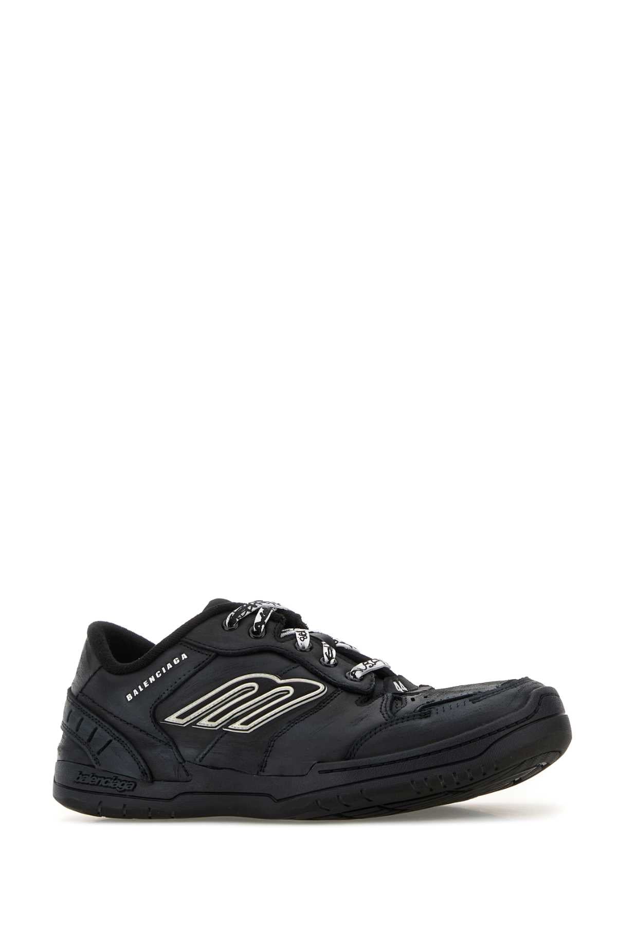 Balenciaga Men Slate Leather Hamptons Sneakers BALENCIAGA