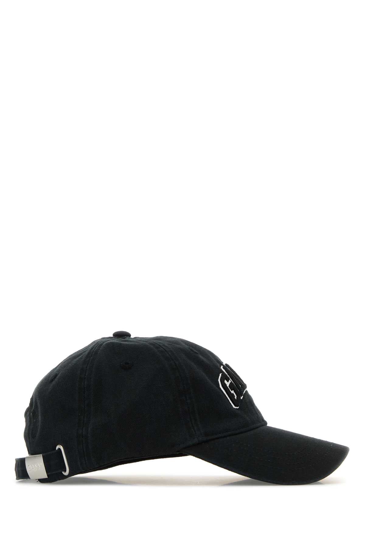 Ganni Women Slate Cotton Baseball Cap GANNI