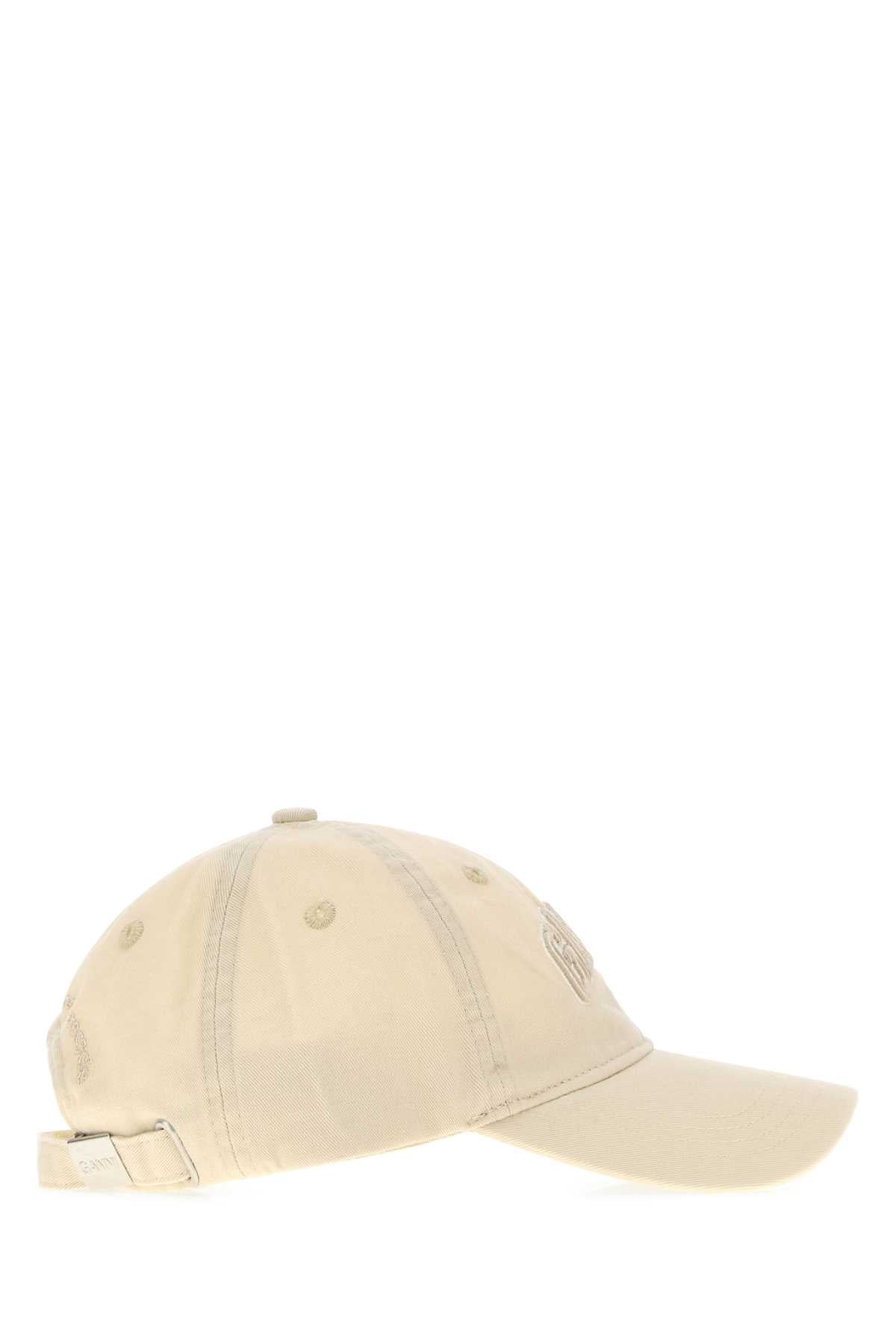 Ganni Women Sand Cotton Baseball Cap GANNI