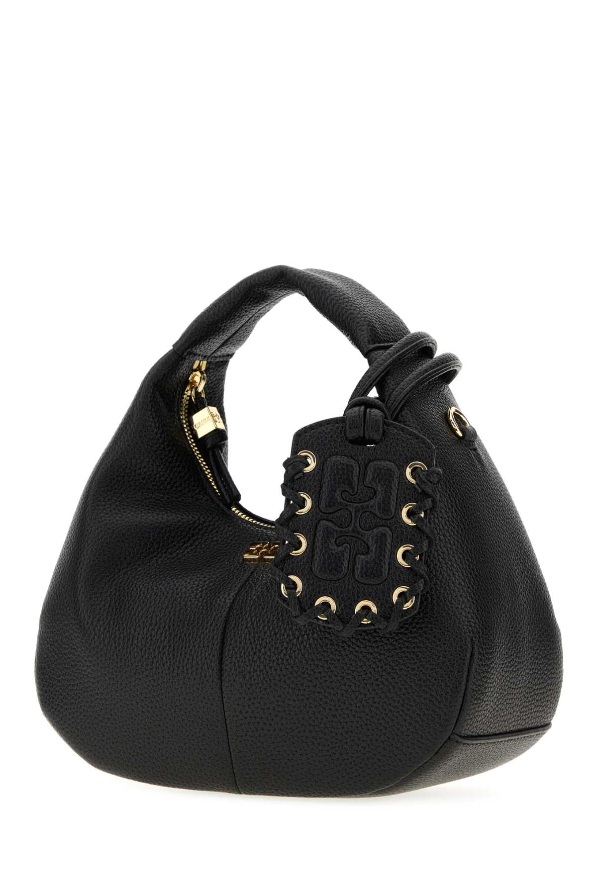 Ganni Women Black Leather Mini Handbag GANNI