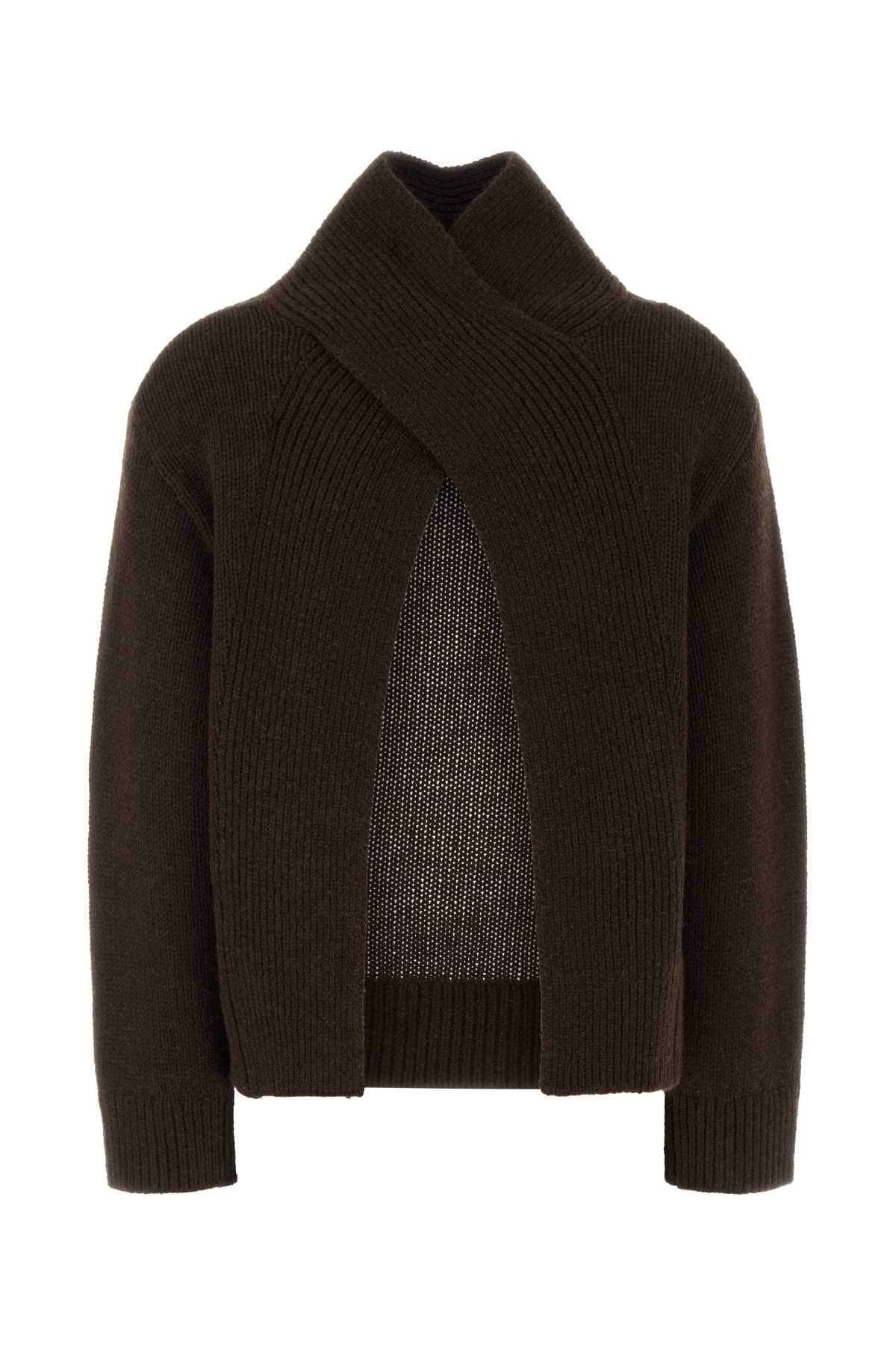 Ganni Women Brown Wool And Yak Sweater GANNI