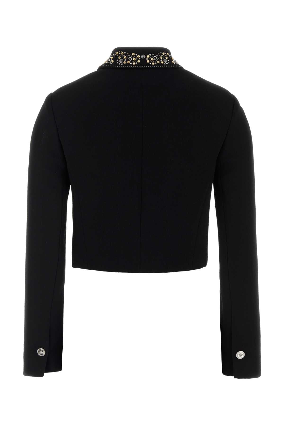 Versace Women Black Wool Blazer VERSACE