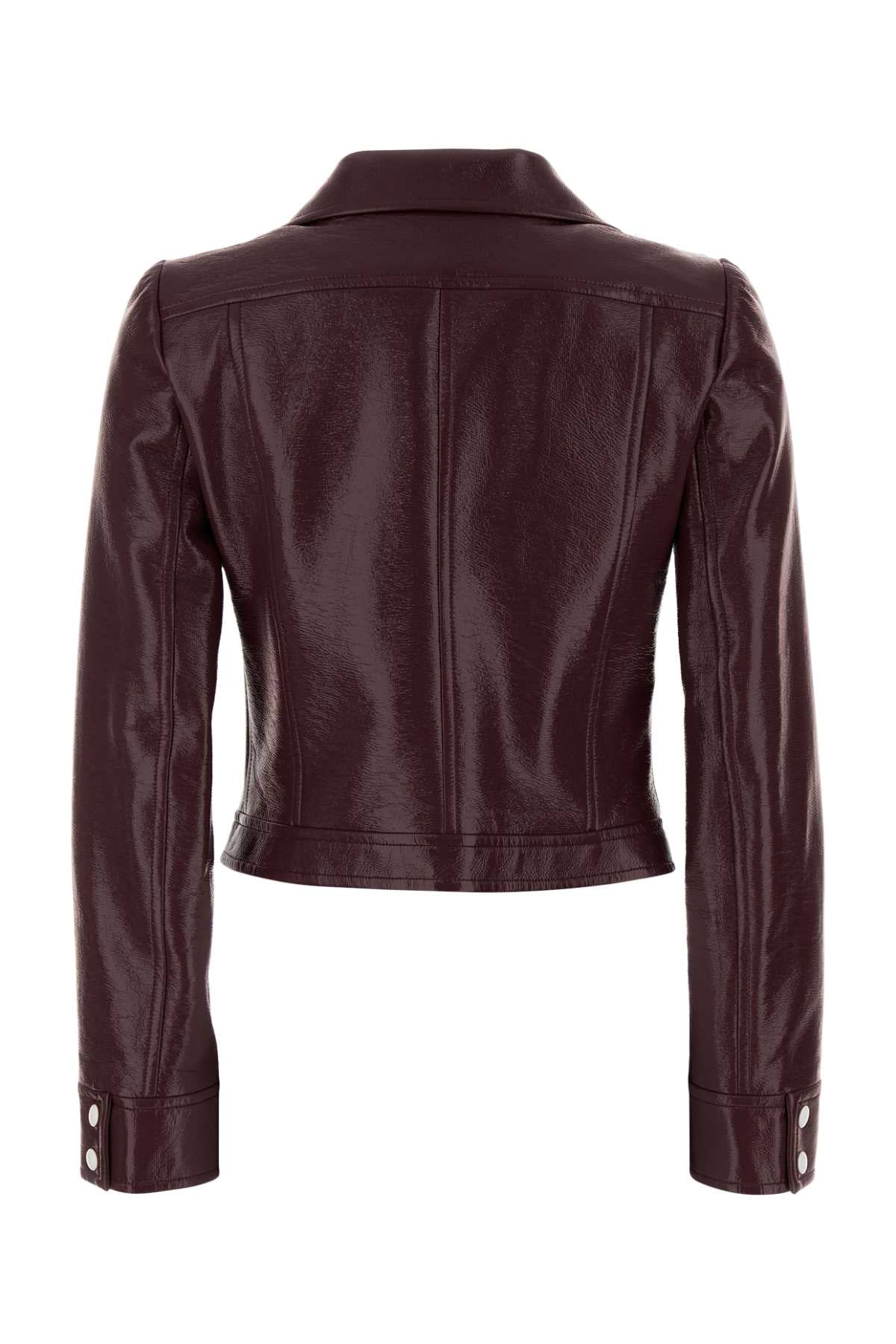 Courreges Women Aubergine Vinyl Blazer COURREGES