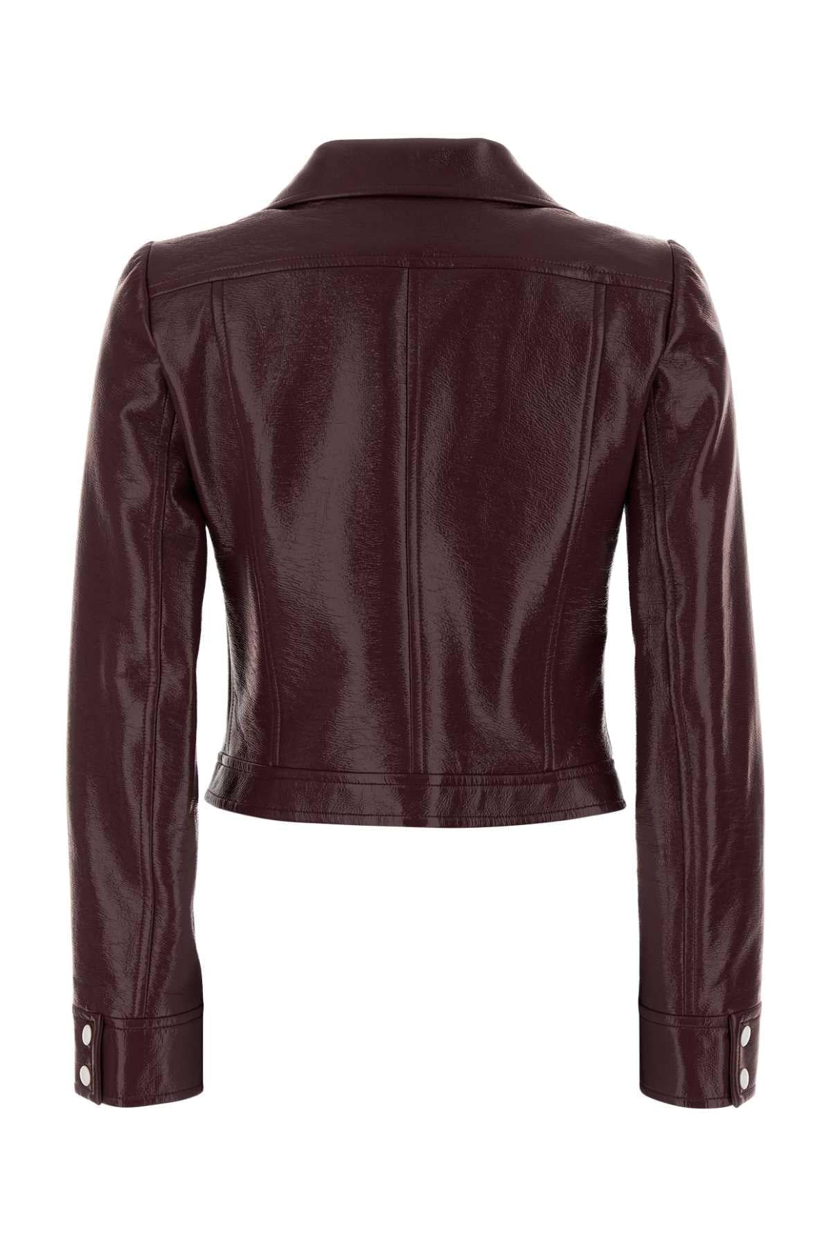 Courreges Women Aubergine Vinyl Blazer COURREGES