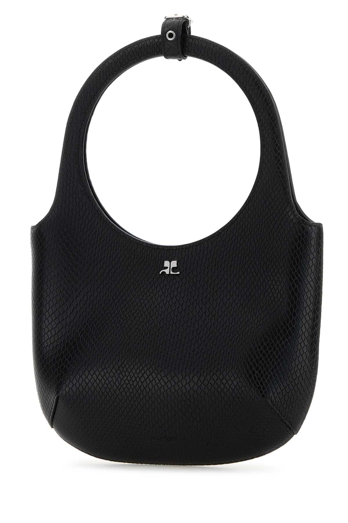 Courreges Women Black Leather Holy Handbag COURREGES