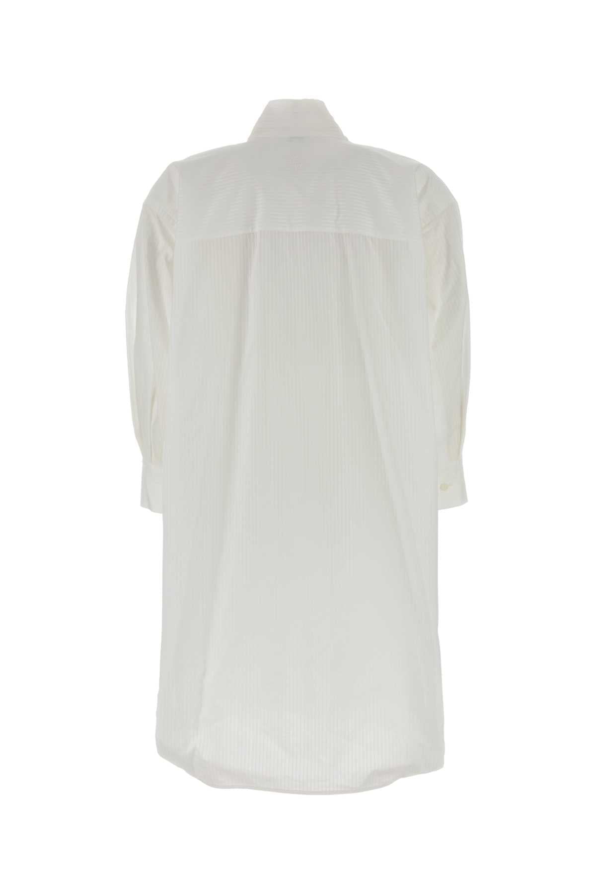 Loewe Women White Poplin Dress LOEWE