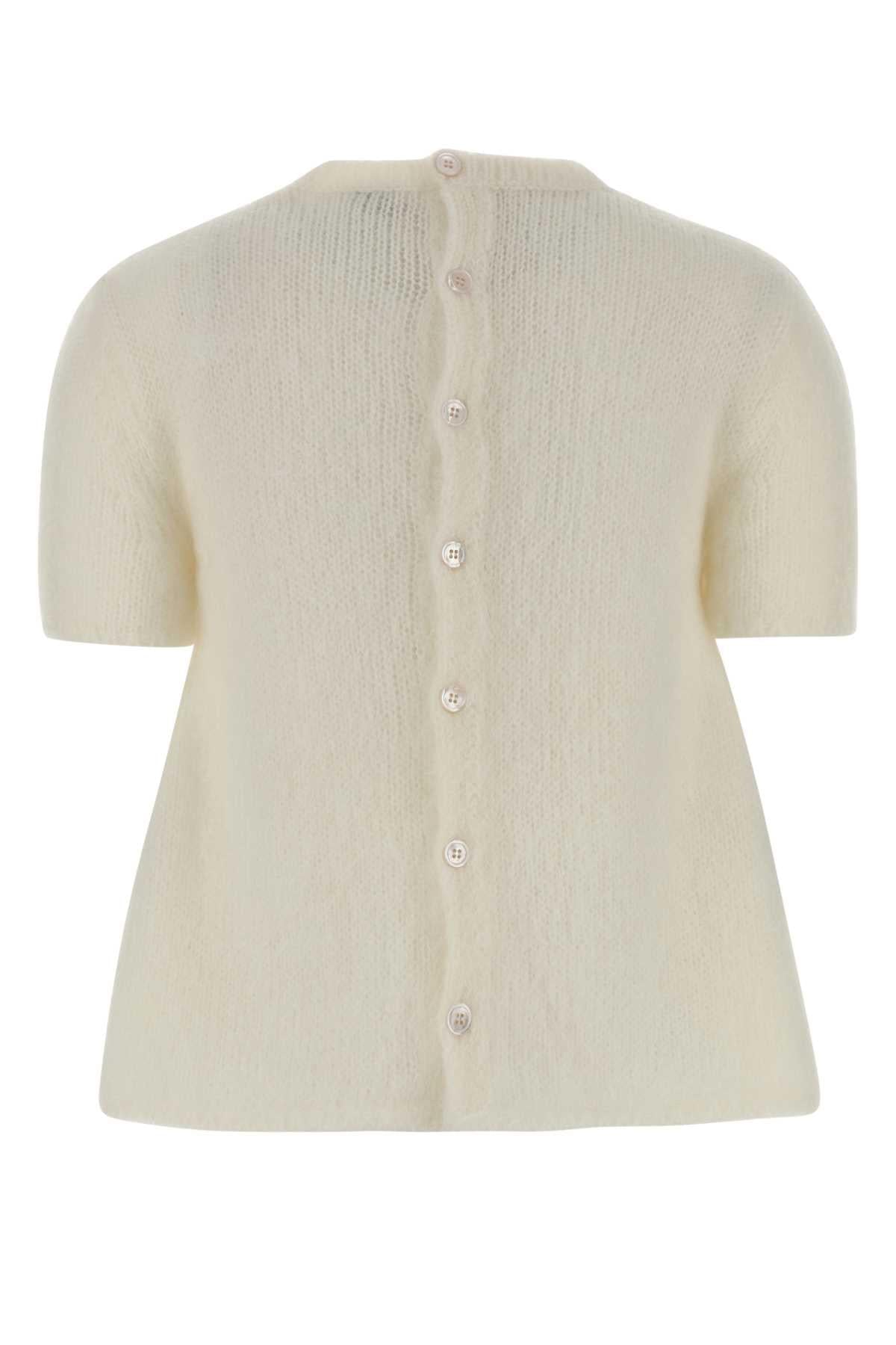 Loewe Women Ivory Stretch Mohair Blend Sweater LOEWE