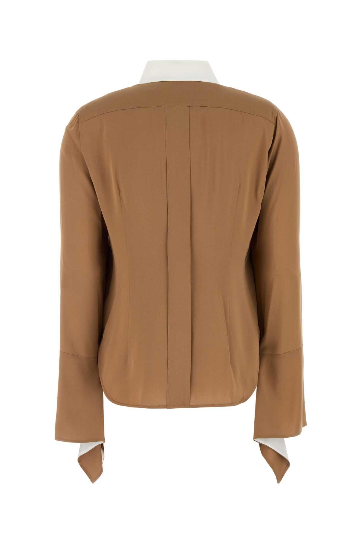Max Mara Women Caramel Crepe Pio Shirt MAX MARA