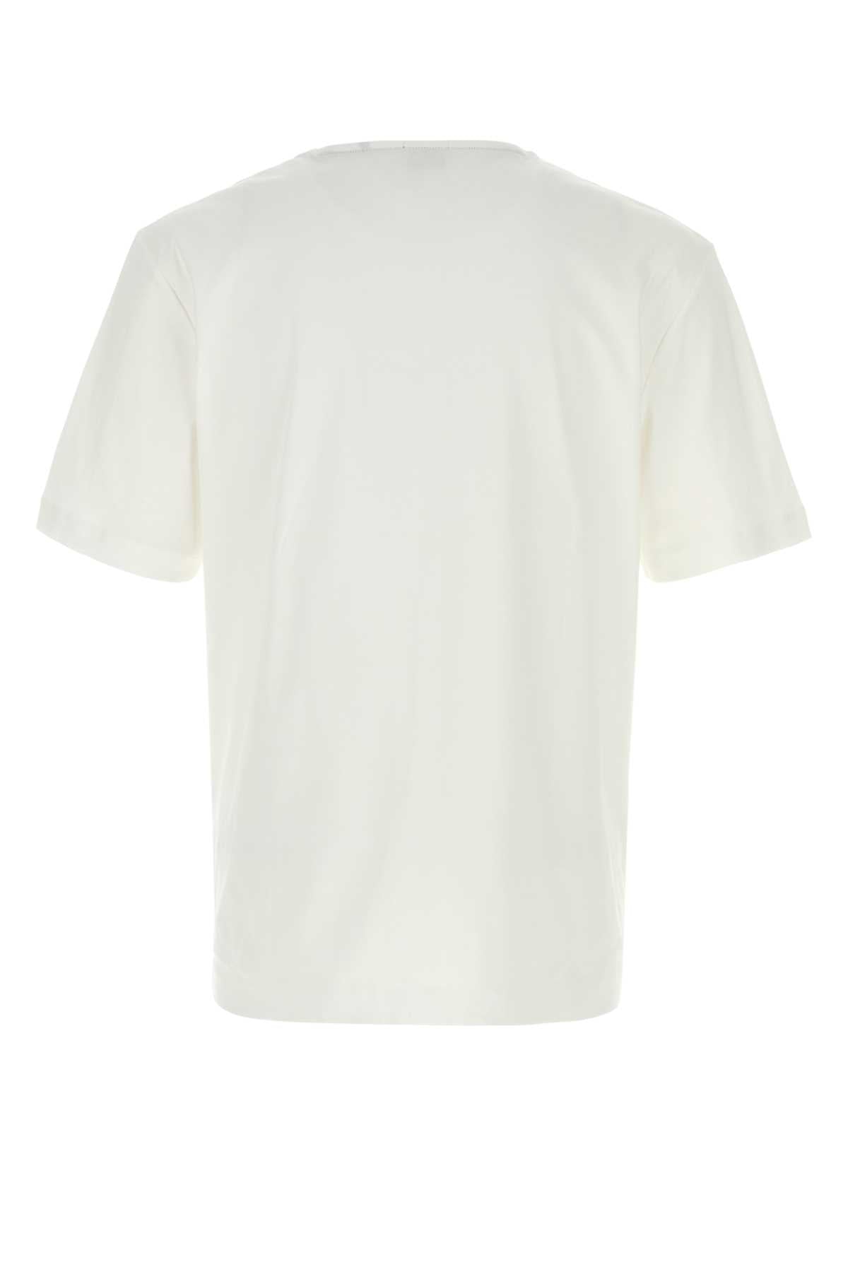 Boss Men White Cotton T-Shirt BOSS