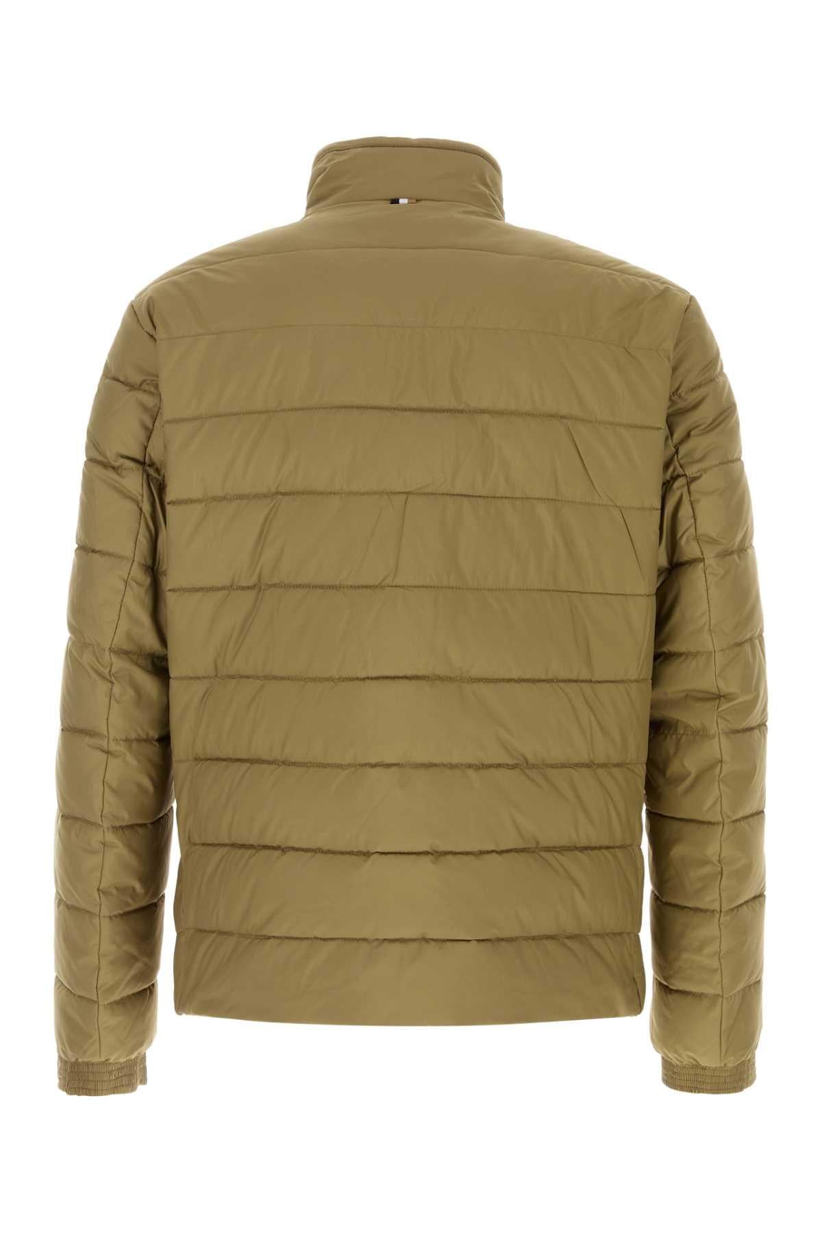 Boss Men Khaki Polyester Padded Jacket BOSS