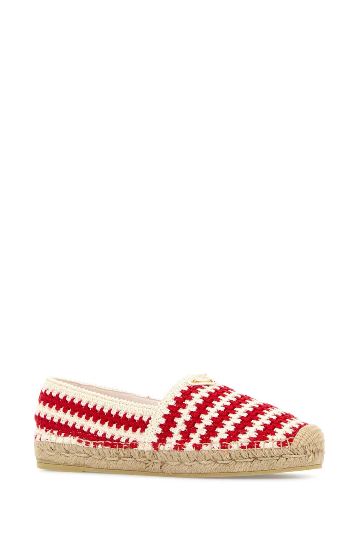 Prada Women Two-Tone Crochet Espadrilles PRADA