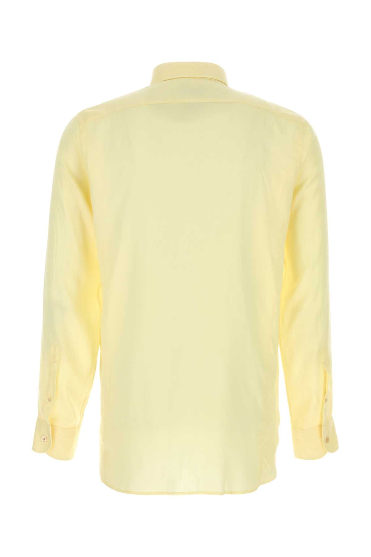 Tom Ford Men Yellow Lyocell Shirt TOM FORD