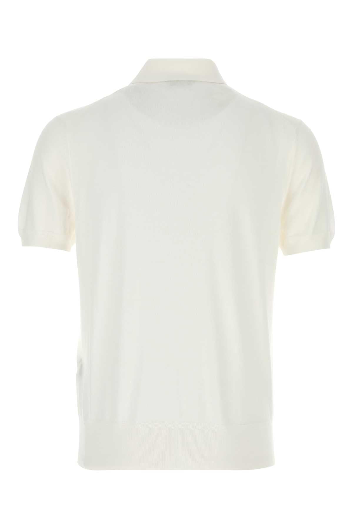 Tom Ford Men White Cotton Polo Shirt TOM FORD