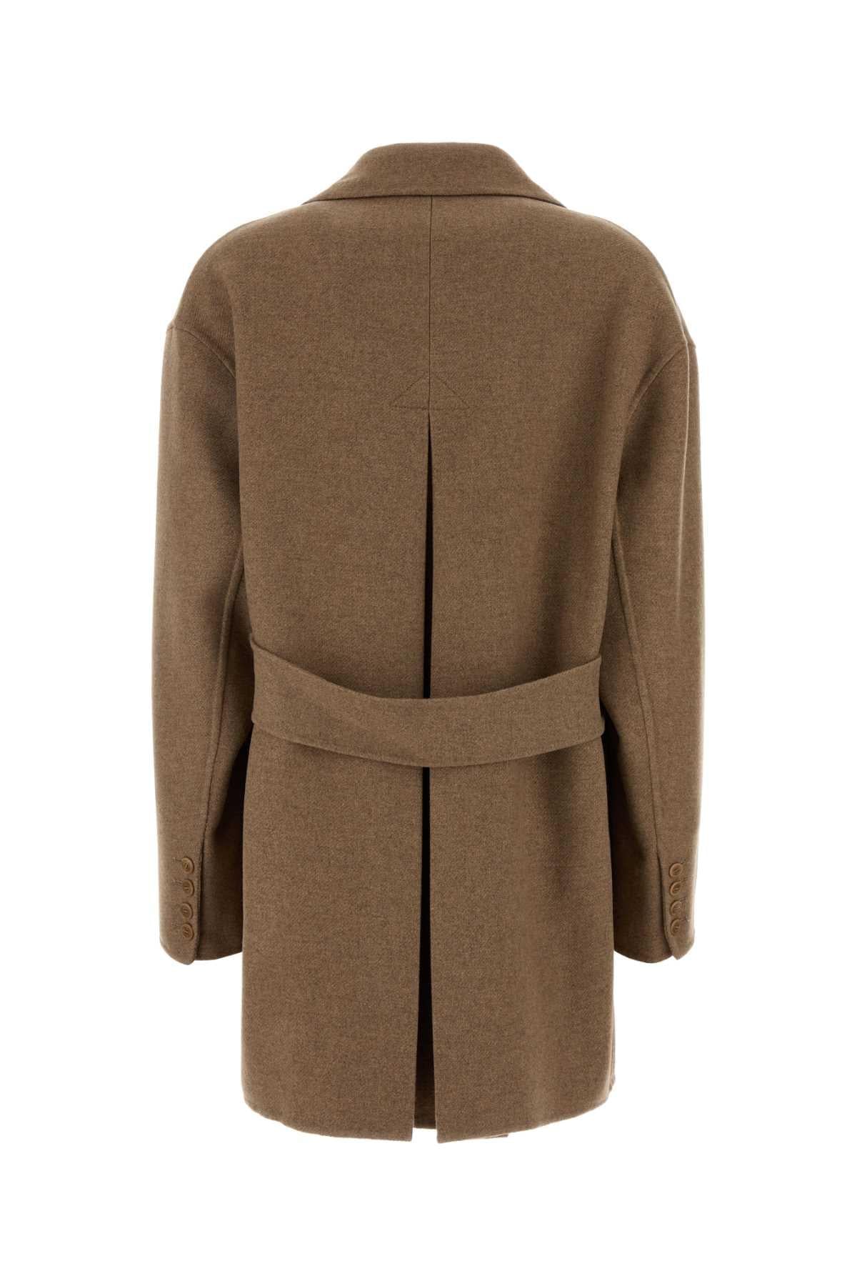 Ermanno Scervino Women Camel Wool Blend Blazer ERMANO SCERVINO