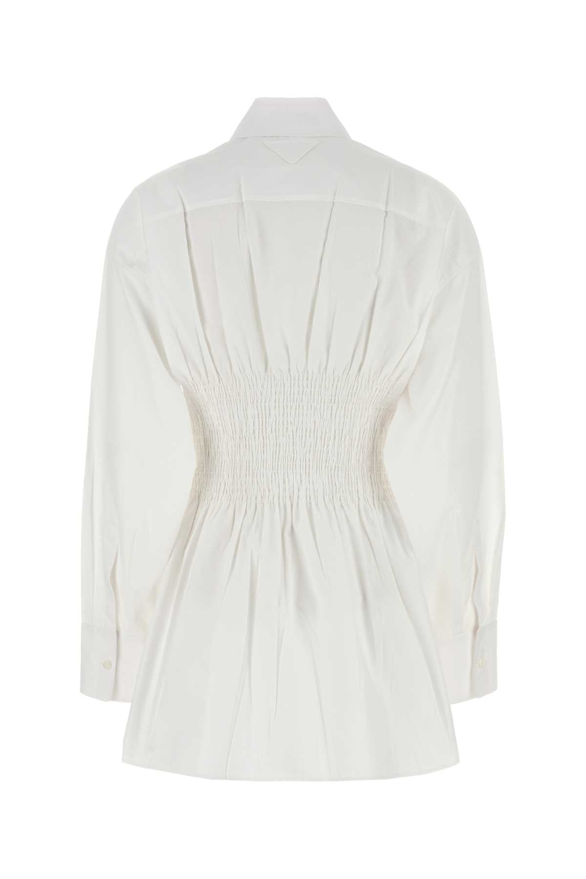 Prada Women White Poplin Shirt PRADA