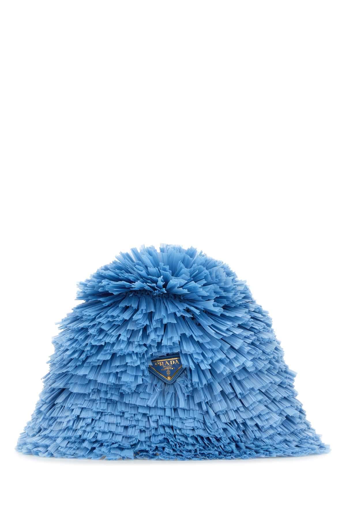 Prada Women Embellished Raffia Bucket Hat PRADA