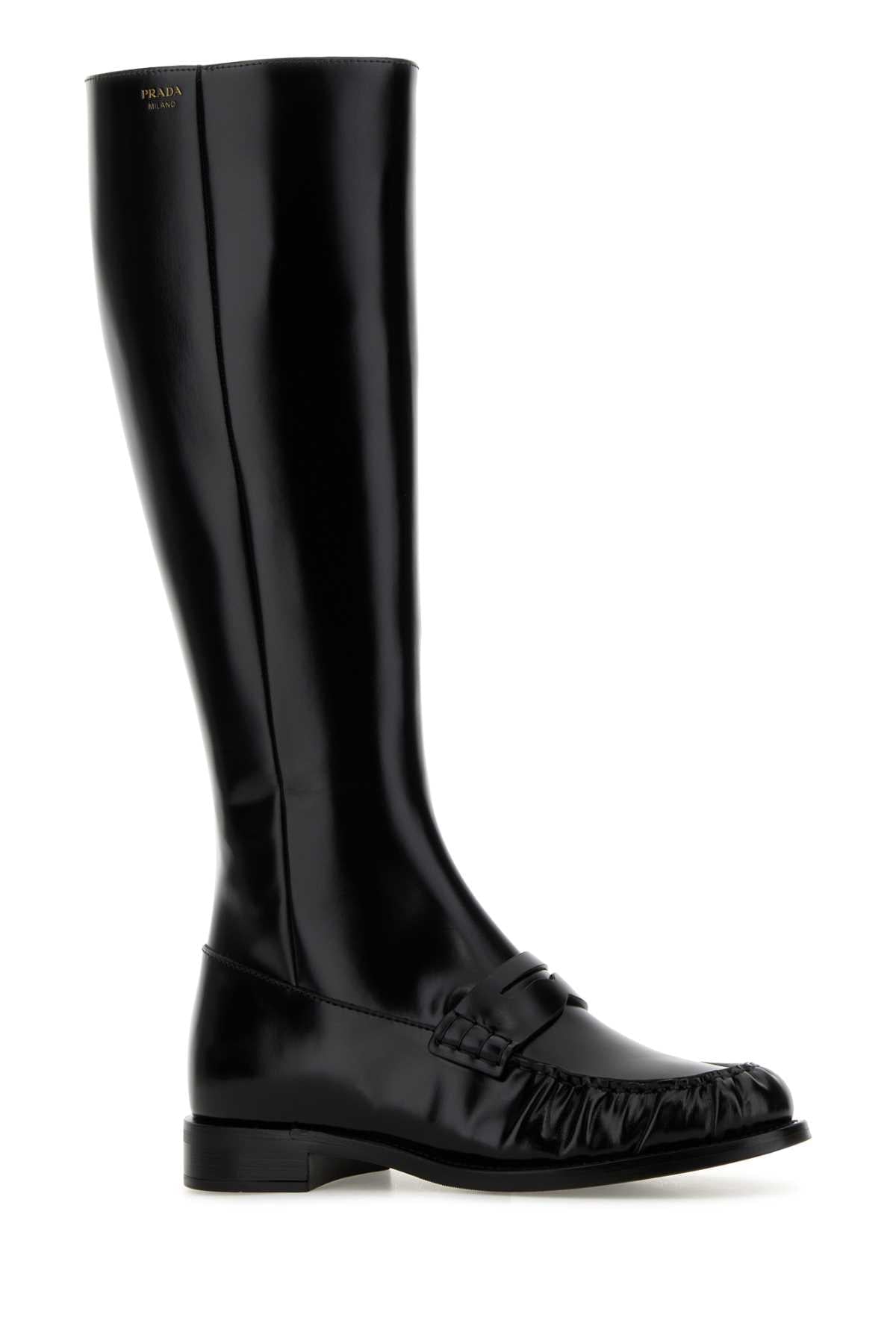 Prada Women Black Leather Boots PRADA