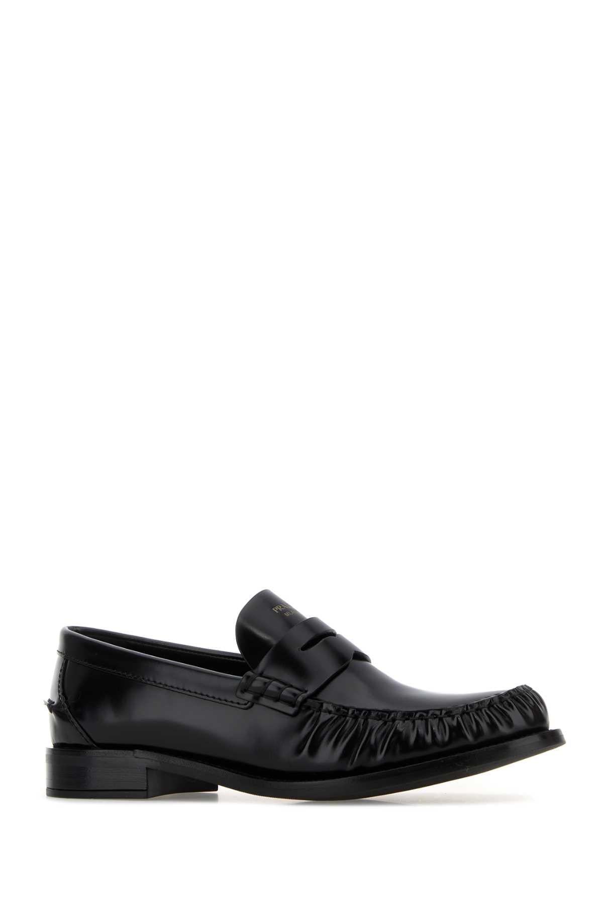 Prada Women Black Leather Loafers PRADA