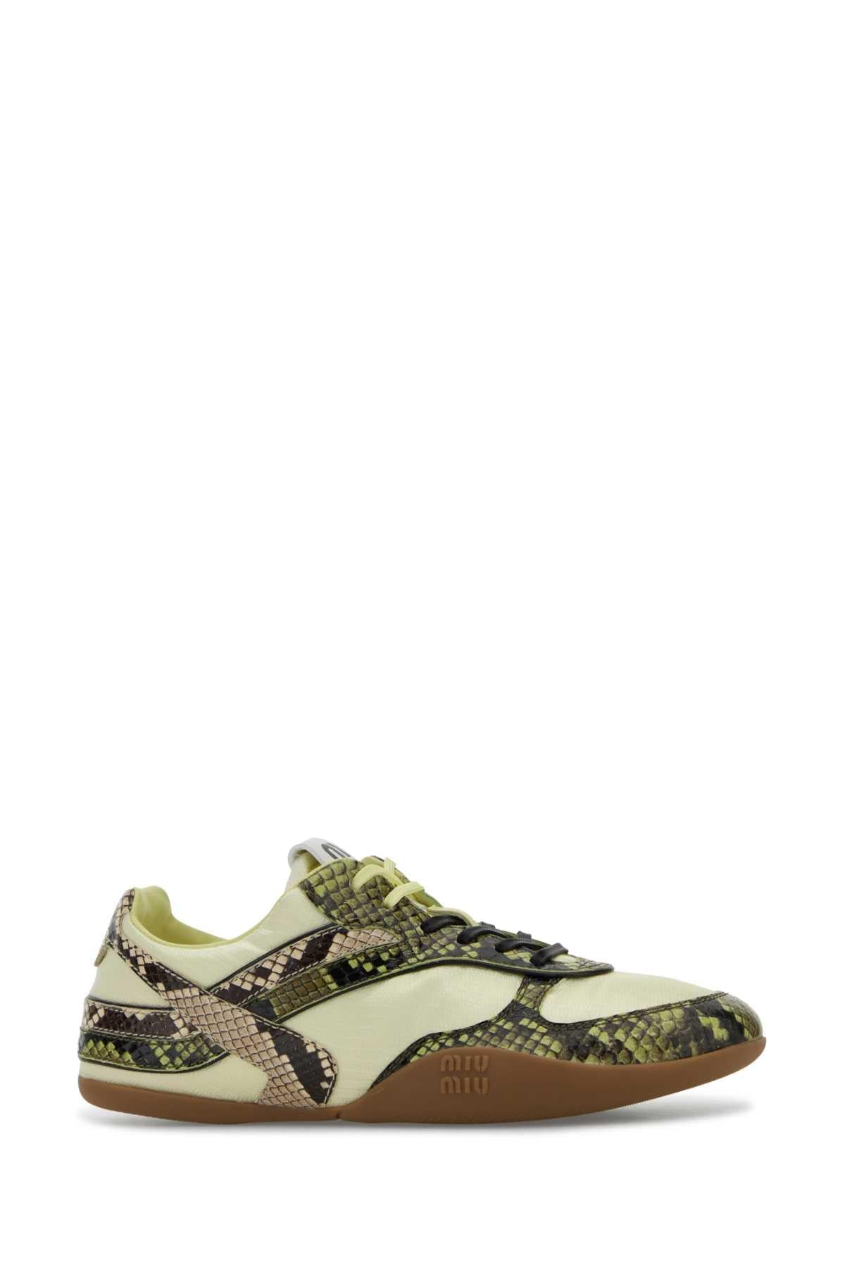 Miu Miu Women Multicolor Fabric And Leather Sneakers MIU MIU