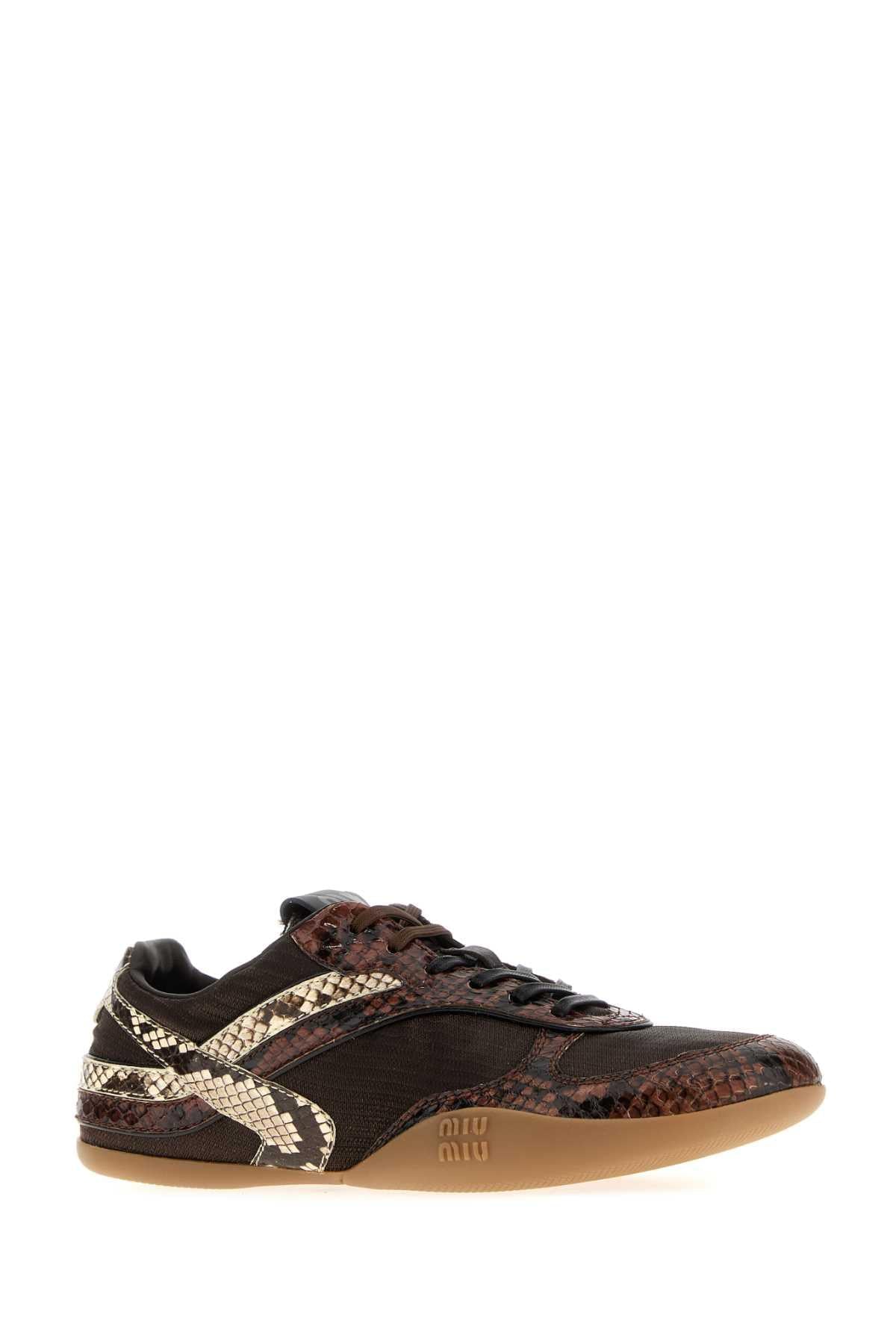 Miu Miu Women Multicolor Fabric And Leather Sneakers MIU MIU