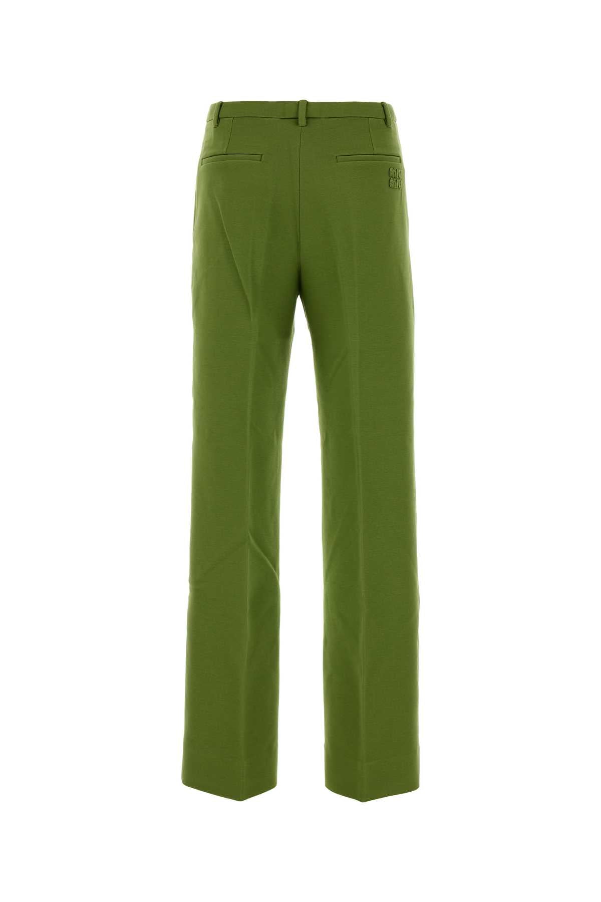 Miu Miu Women Green Stretch Viscose Blend Pant MIU MIU