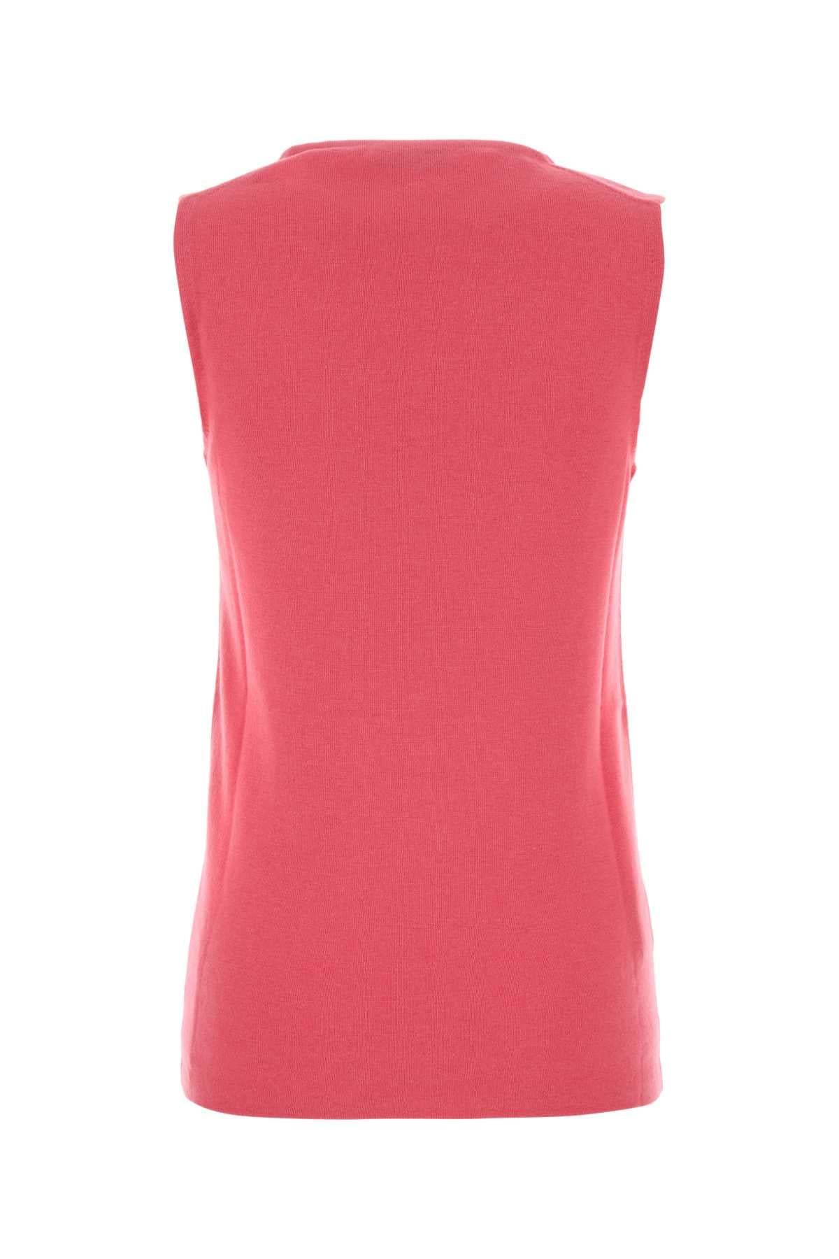 Miu Miu Women Fluo Pink Cashmere Blend Vest MIU MIU