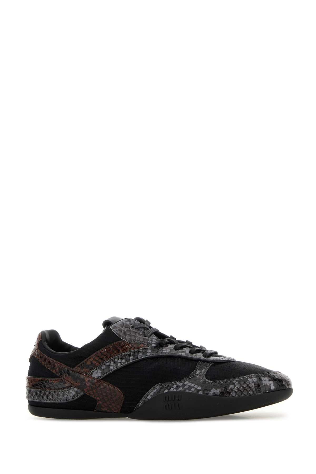 Miu Miu Women Multicolor Fabric And Leather Sneakers MIU MIU