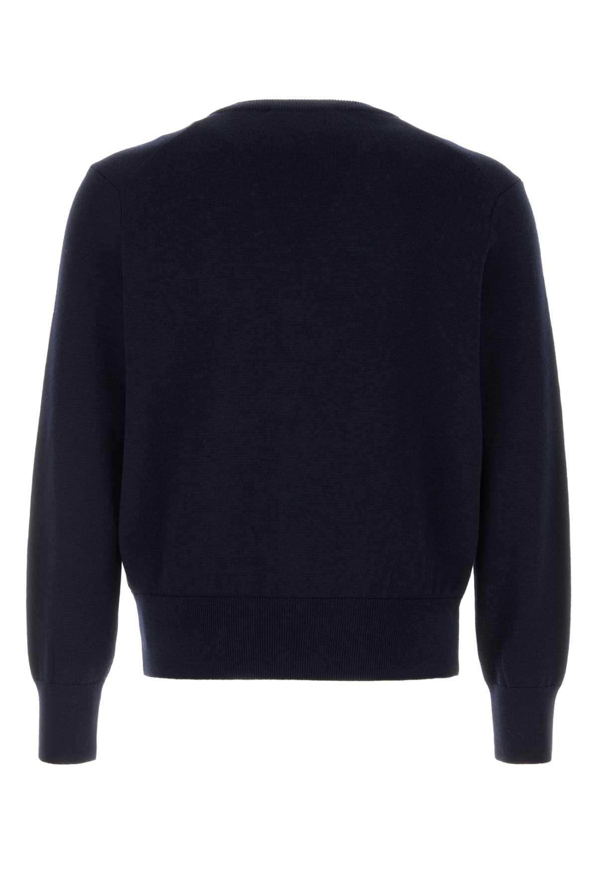 Ami Men Dark Blue Wool Cardigan AMI PARIS