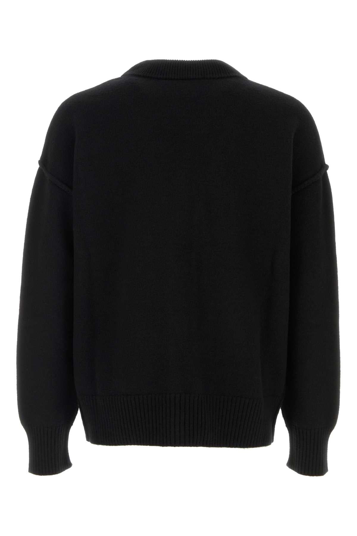 Ami Men Black Wool Cardigan AMI PARIS