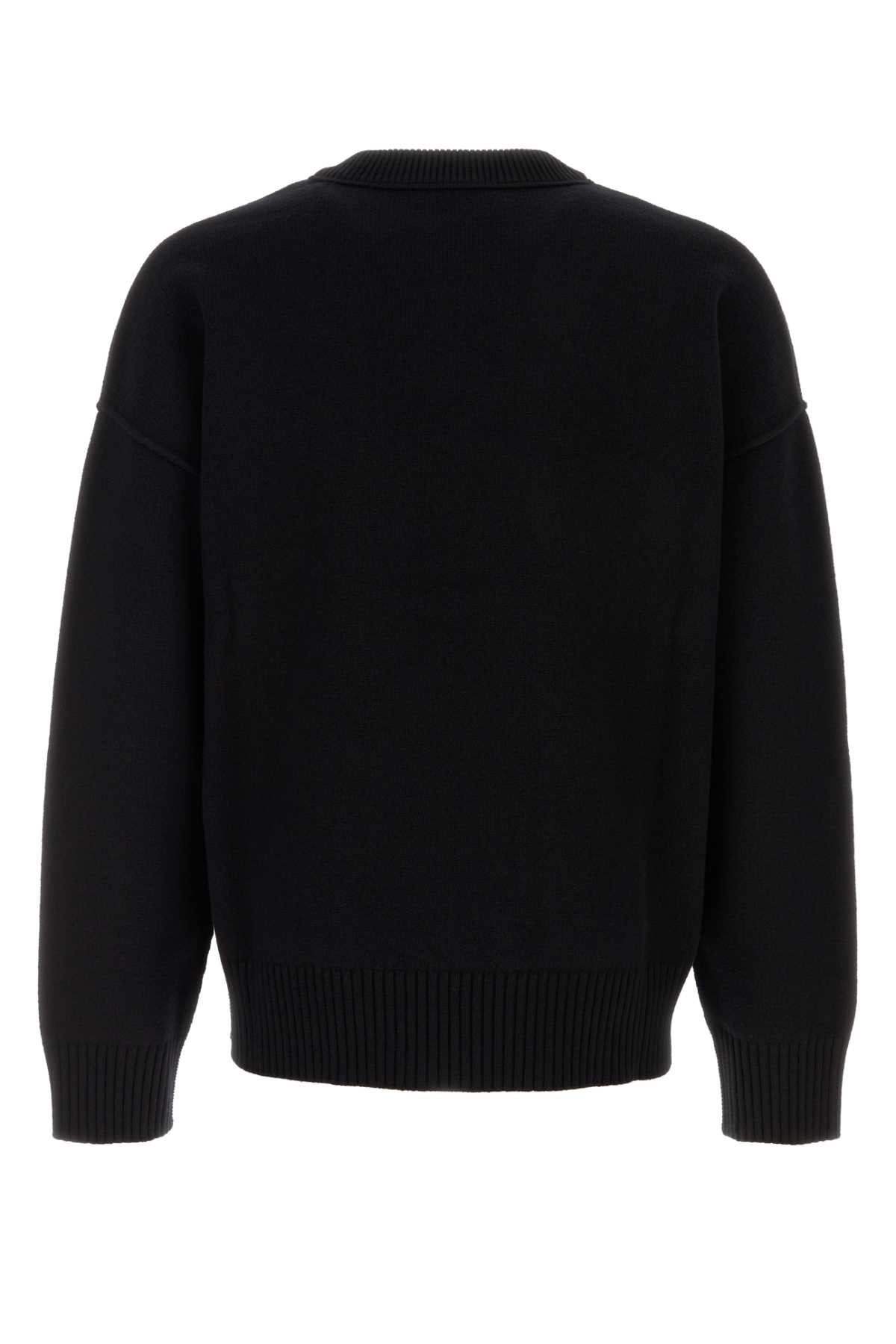 Ami Men Black Wool Sweater AMI PARIS