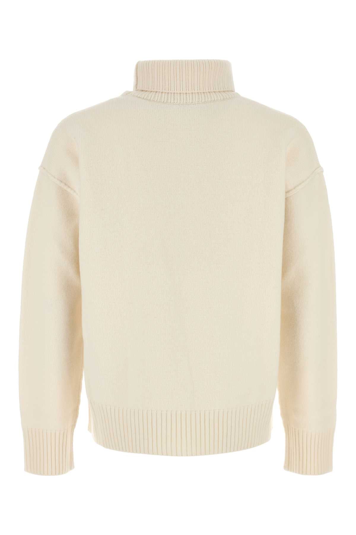 Ami Men Ivory Wool Sweater AMI PARIS