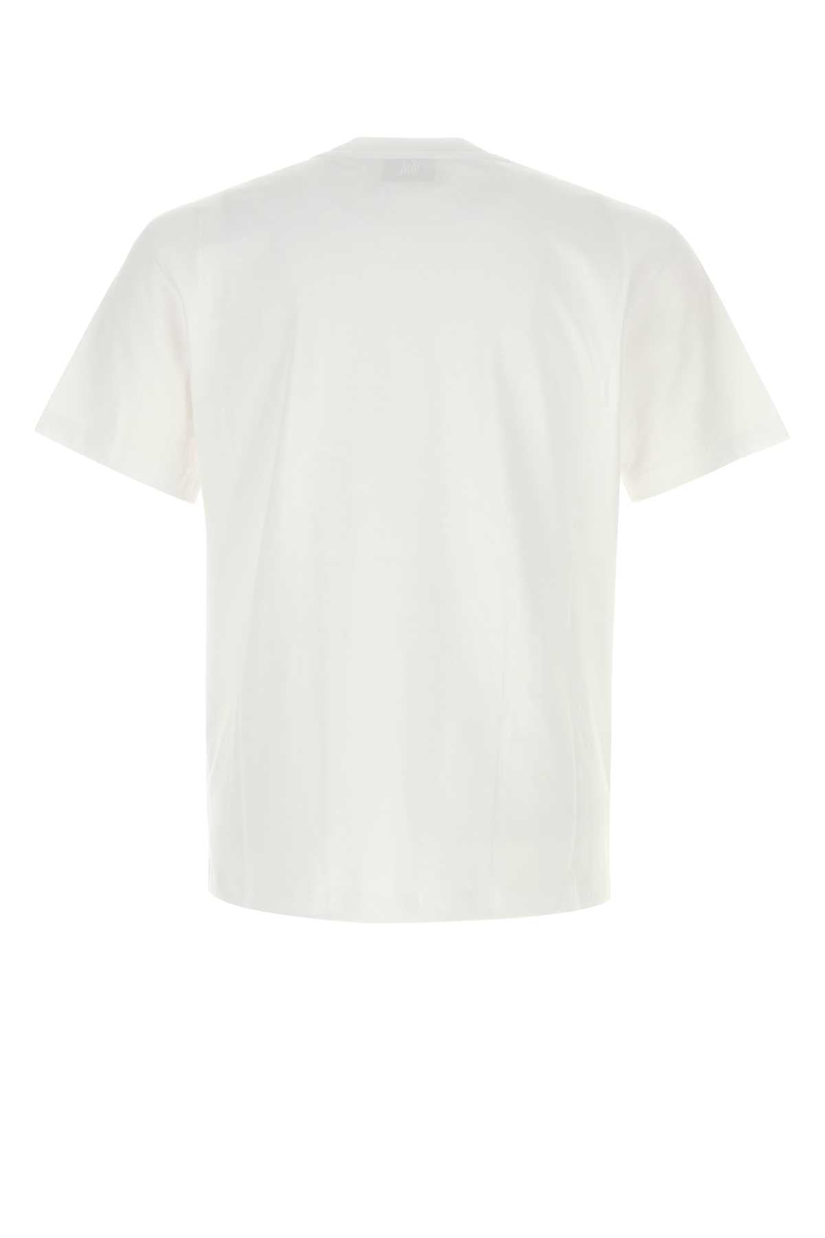 Ami Men White Cotton T-Shirt AMI PARIS