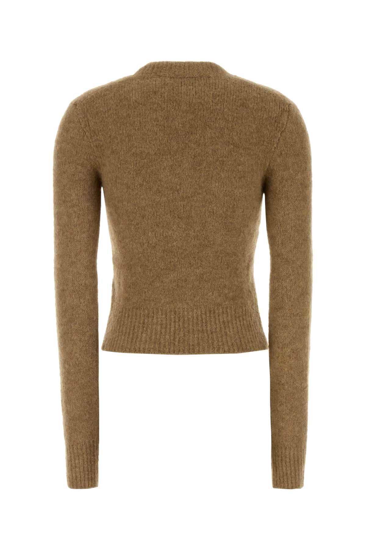Ami Women Camel Stretch Alpaca Blend Sweater AMI PARIS