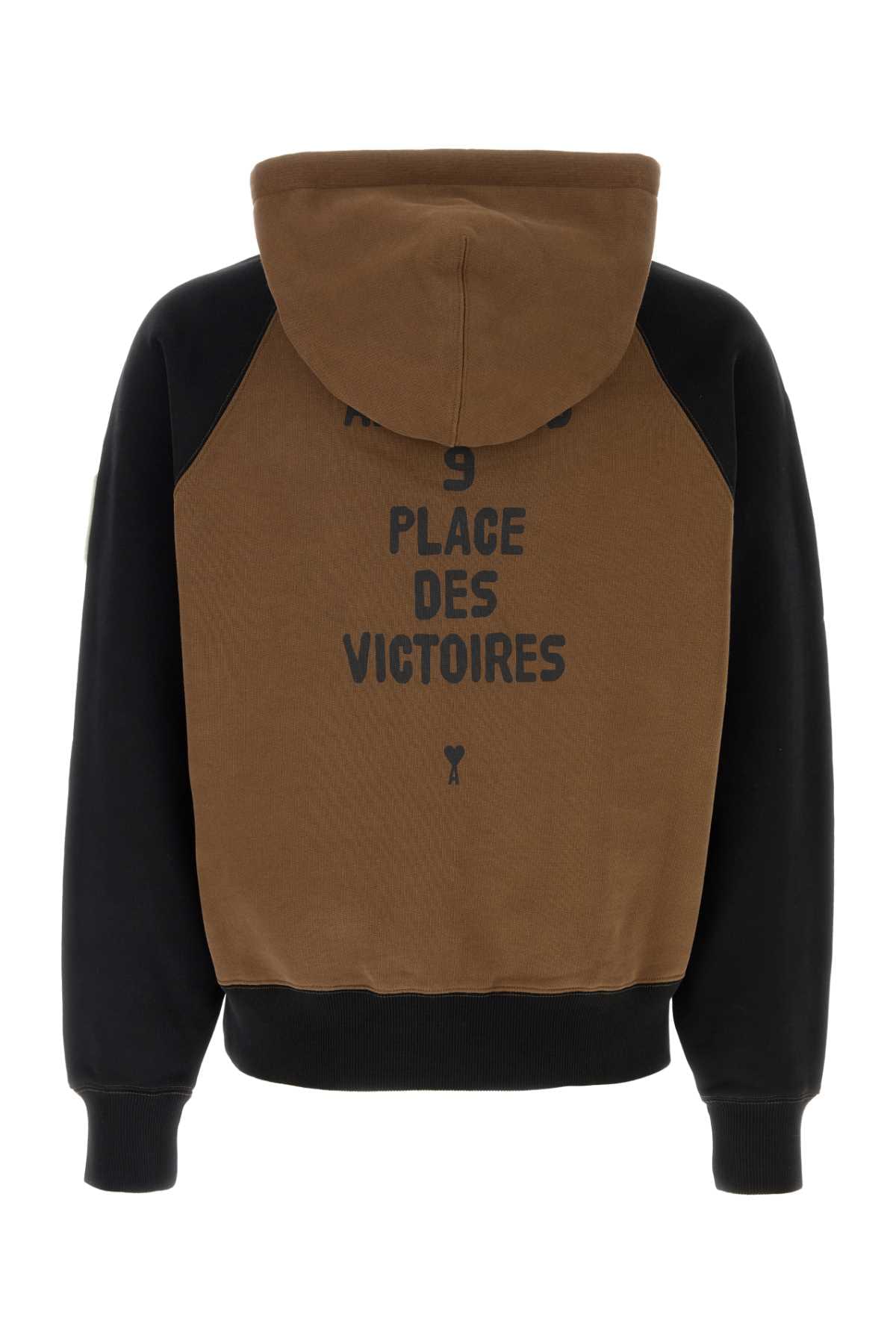Ami Men Brown Cotton Sweatshirt AMI PARIS