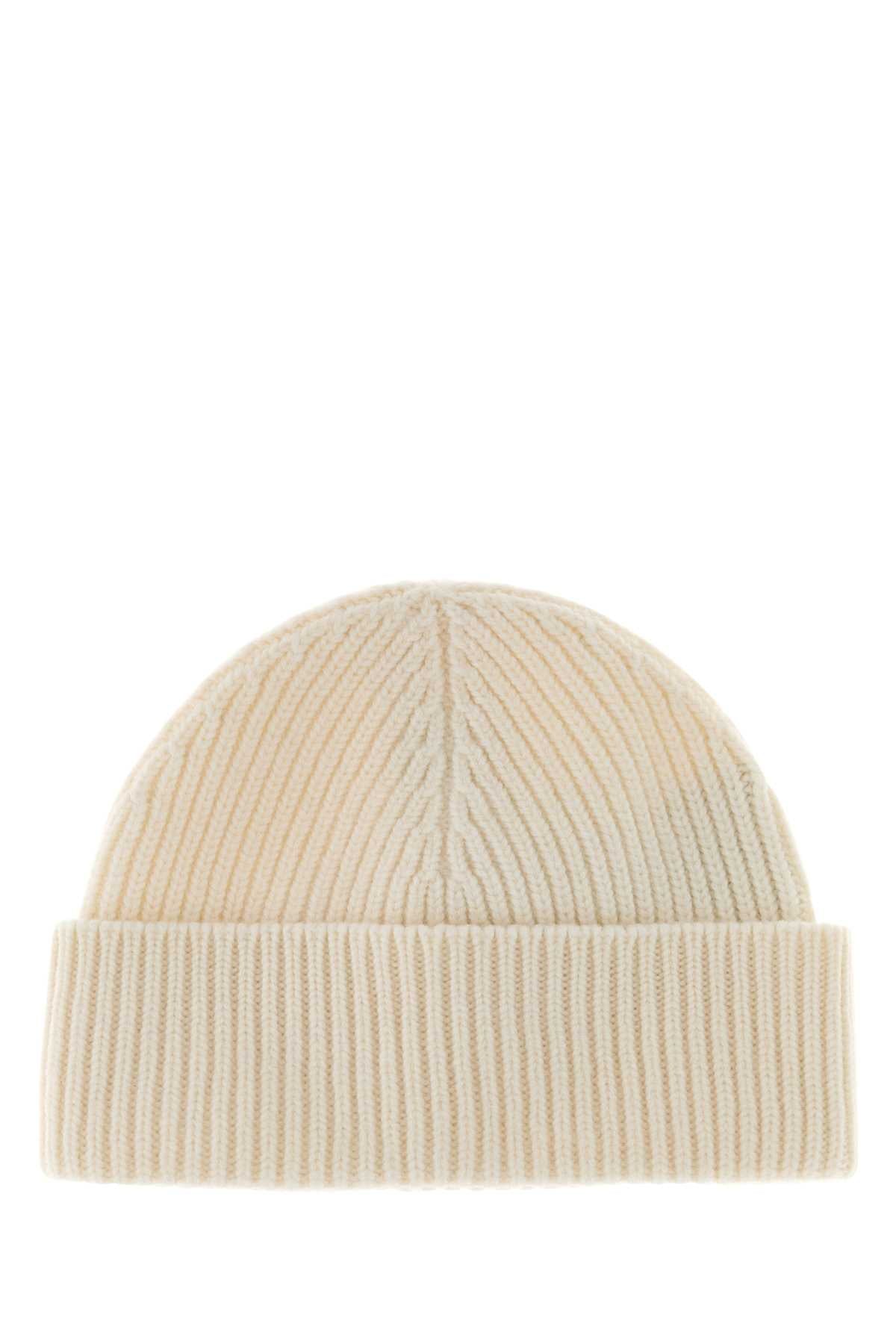 Ami Men Ivory Wool Beanie AMI PARIS