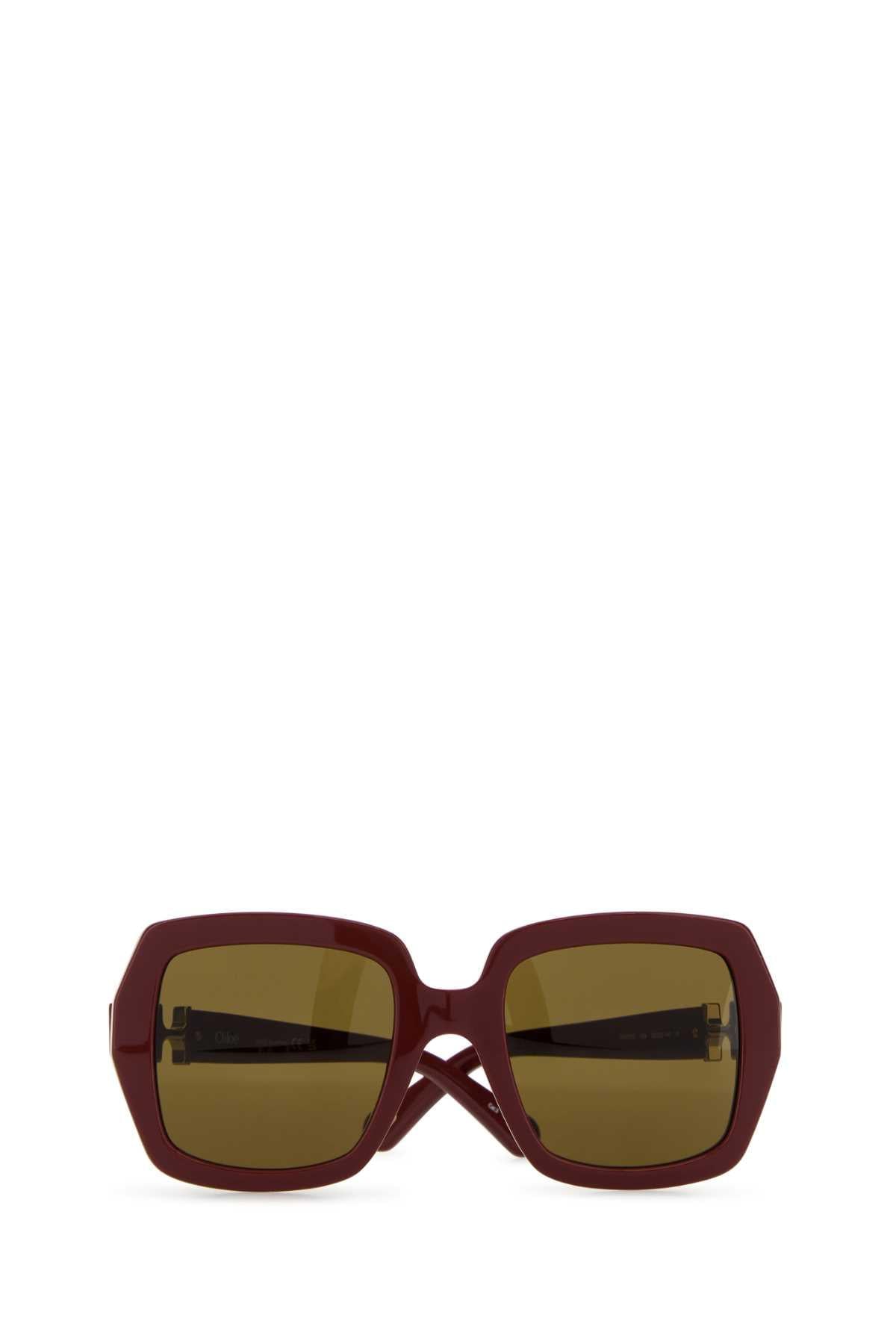 Chloe Women Burgundy Acetate Sunglasses CHLOE
