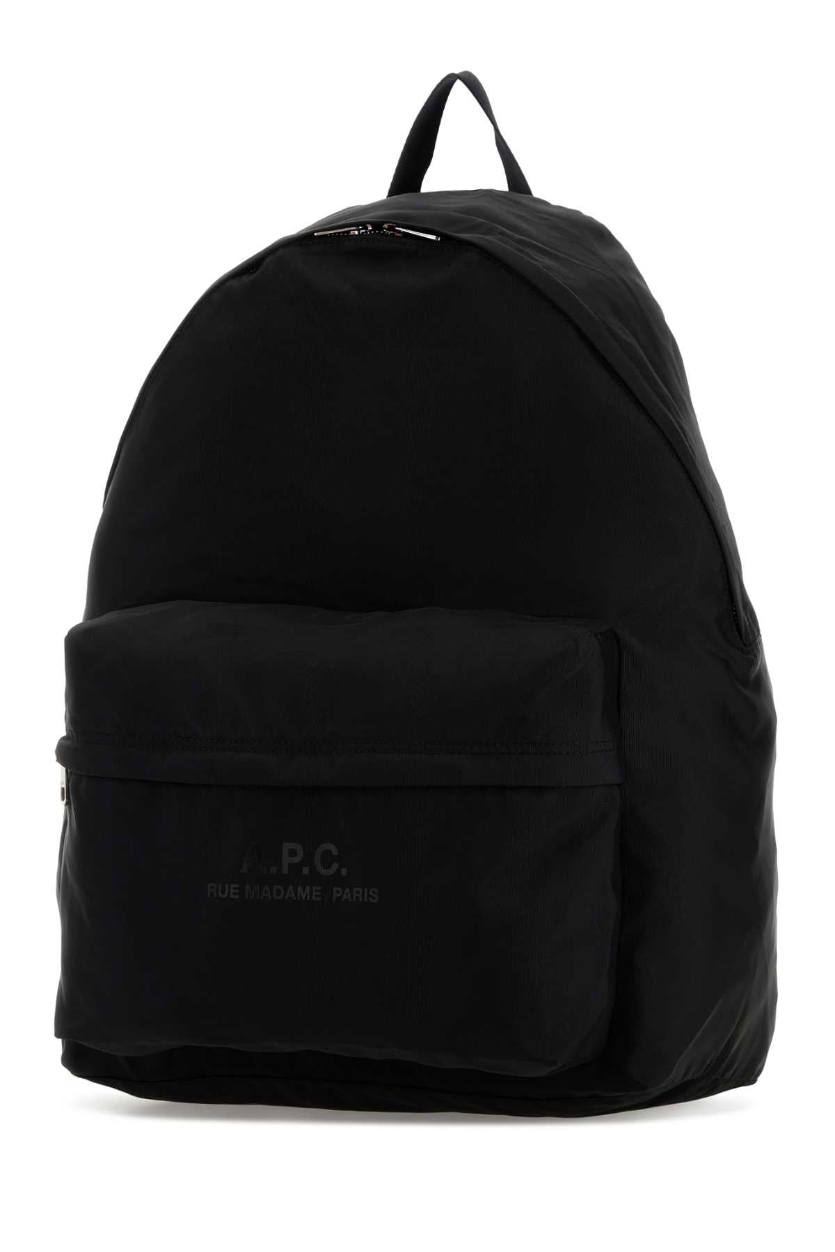 A.P.C. Men Black Canvas Sac A Dos Backpack A.P.C.