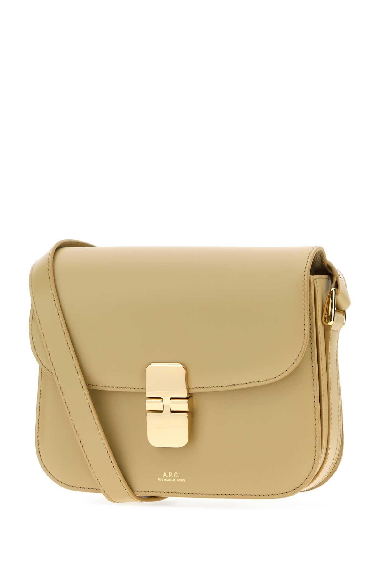 A.P.C. Women Beige Leather Small Grace Crossbody Bag A.P.C.