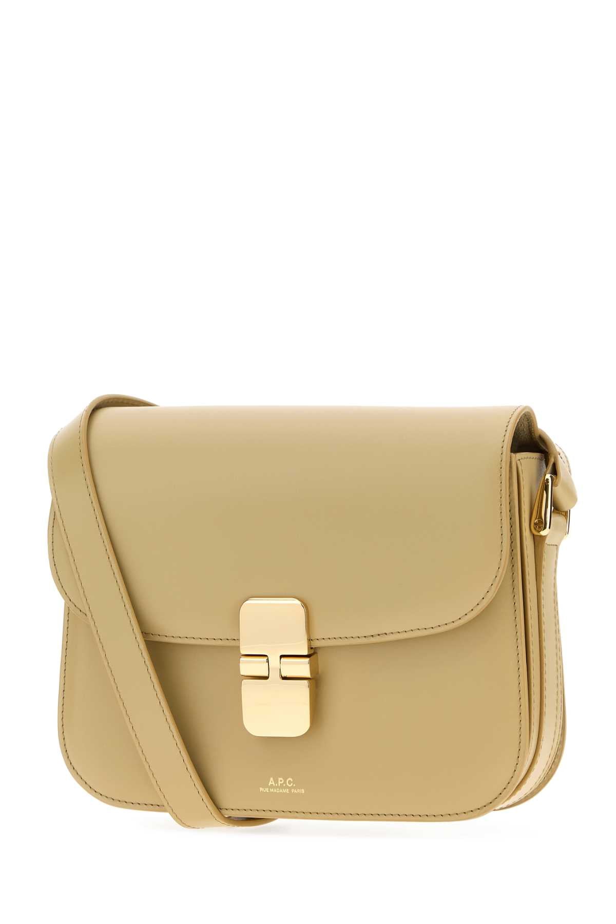 A.P.C. Women Beige Leather Small Grace Crossbody Bag A.P.C.