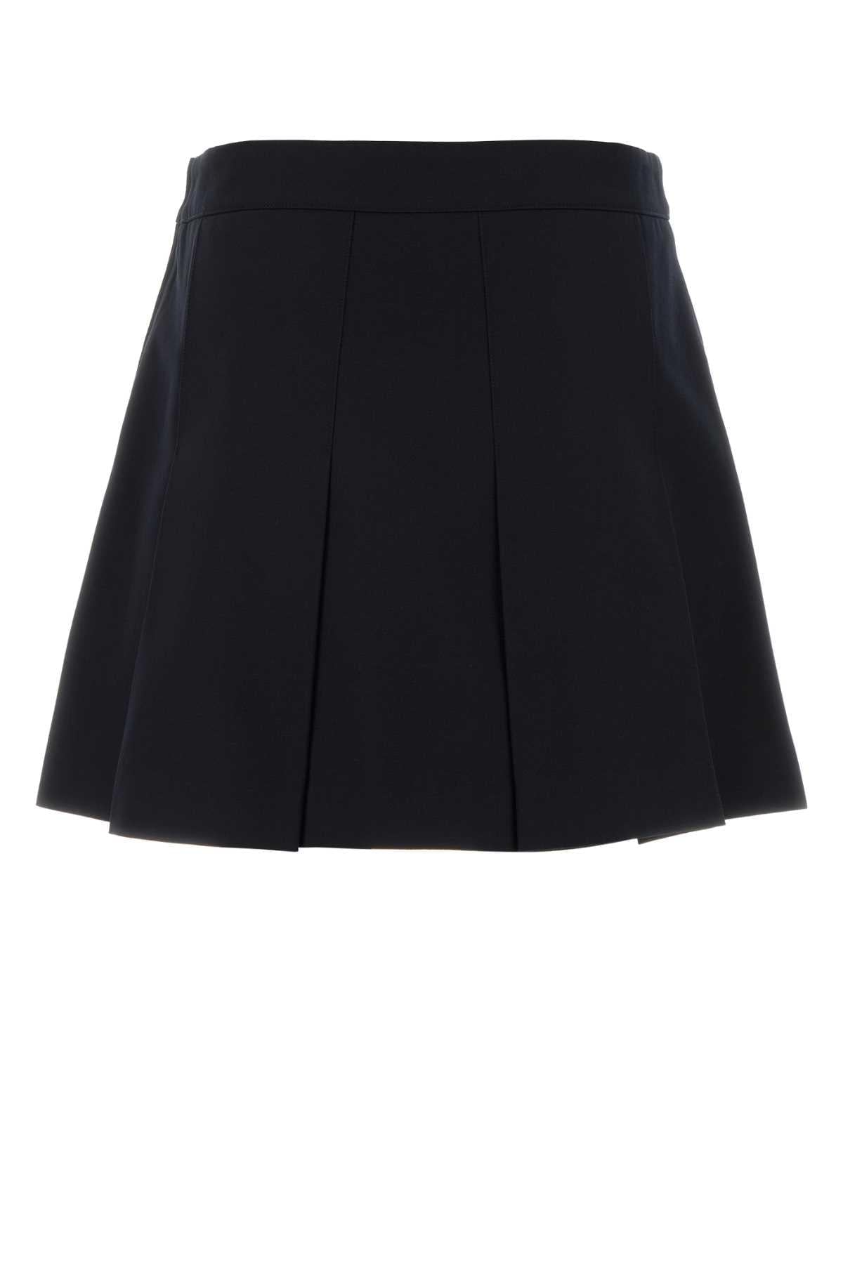A.P.C. Women Navy Blue Twill Jupe Mini Skirt A.P.C.