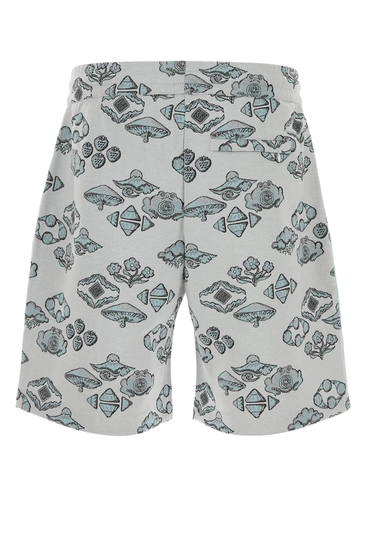 Casablanca Men Embroidered Stretch Jacquard Bermuda Shorts CASABLANCA
