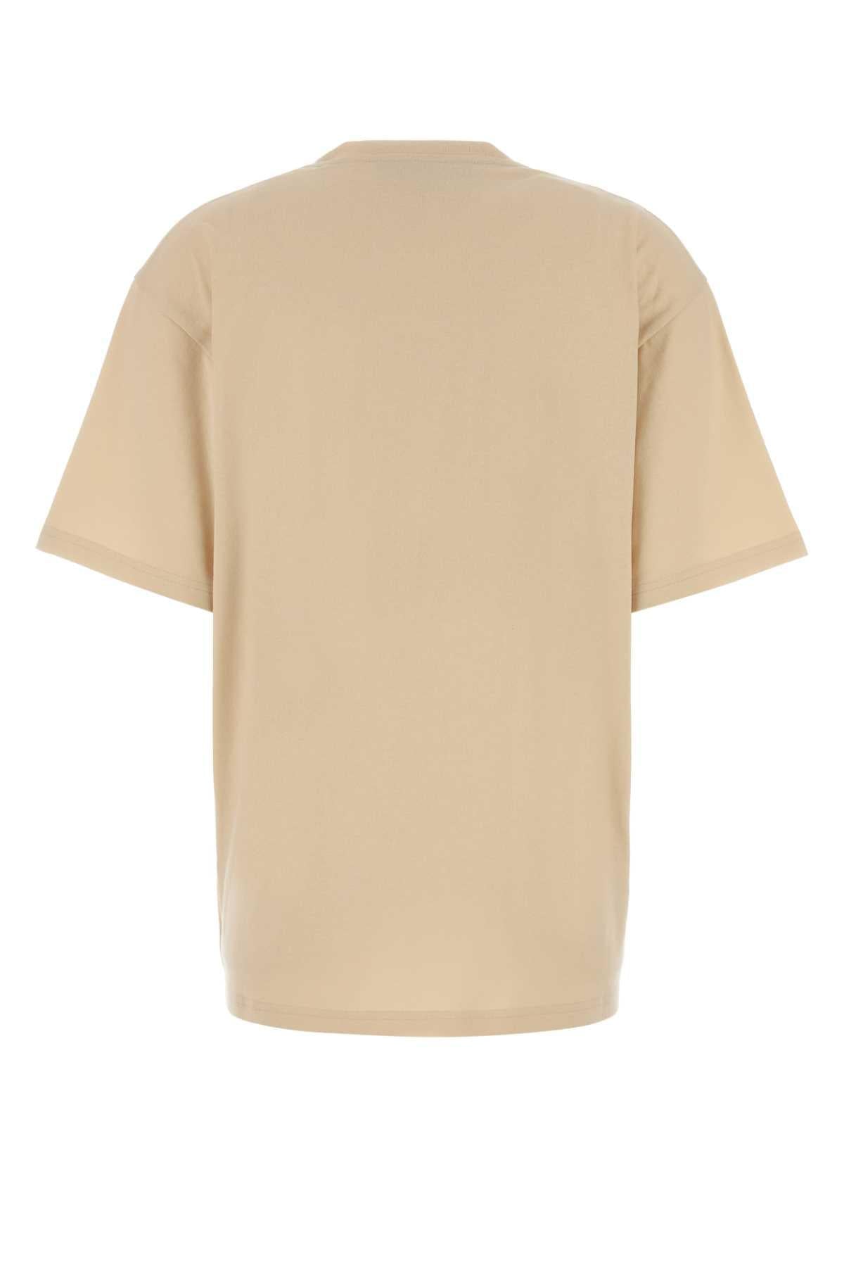 Valentino Garavani Women Beige Cotton T-Shirt VALENTINO GARAVANI