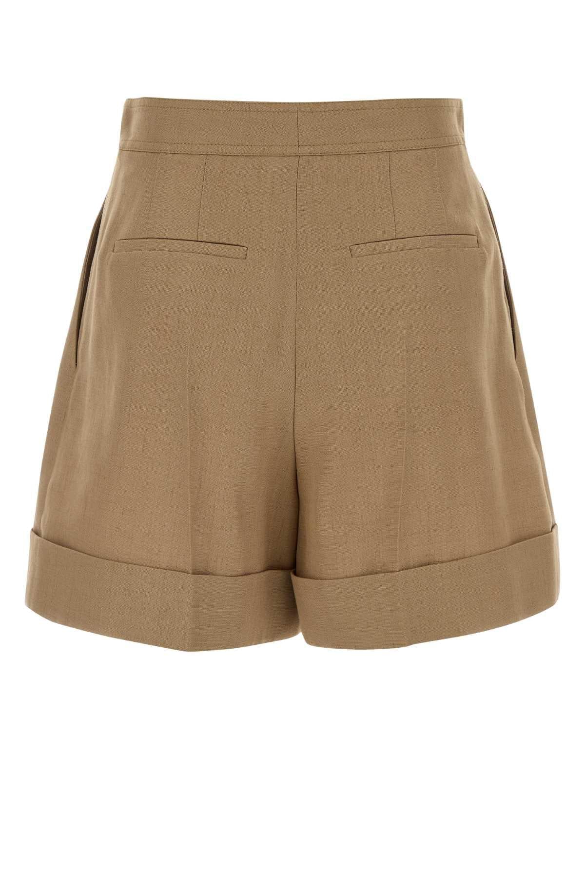 Valentino Garavani Women Biscuit Viscose Blend Shorts VALENTINO GARAVANI