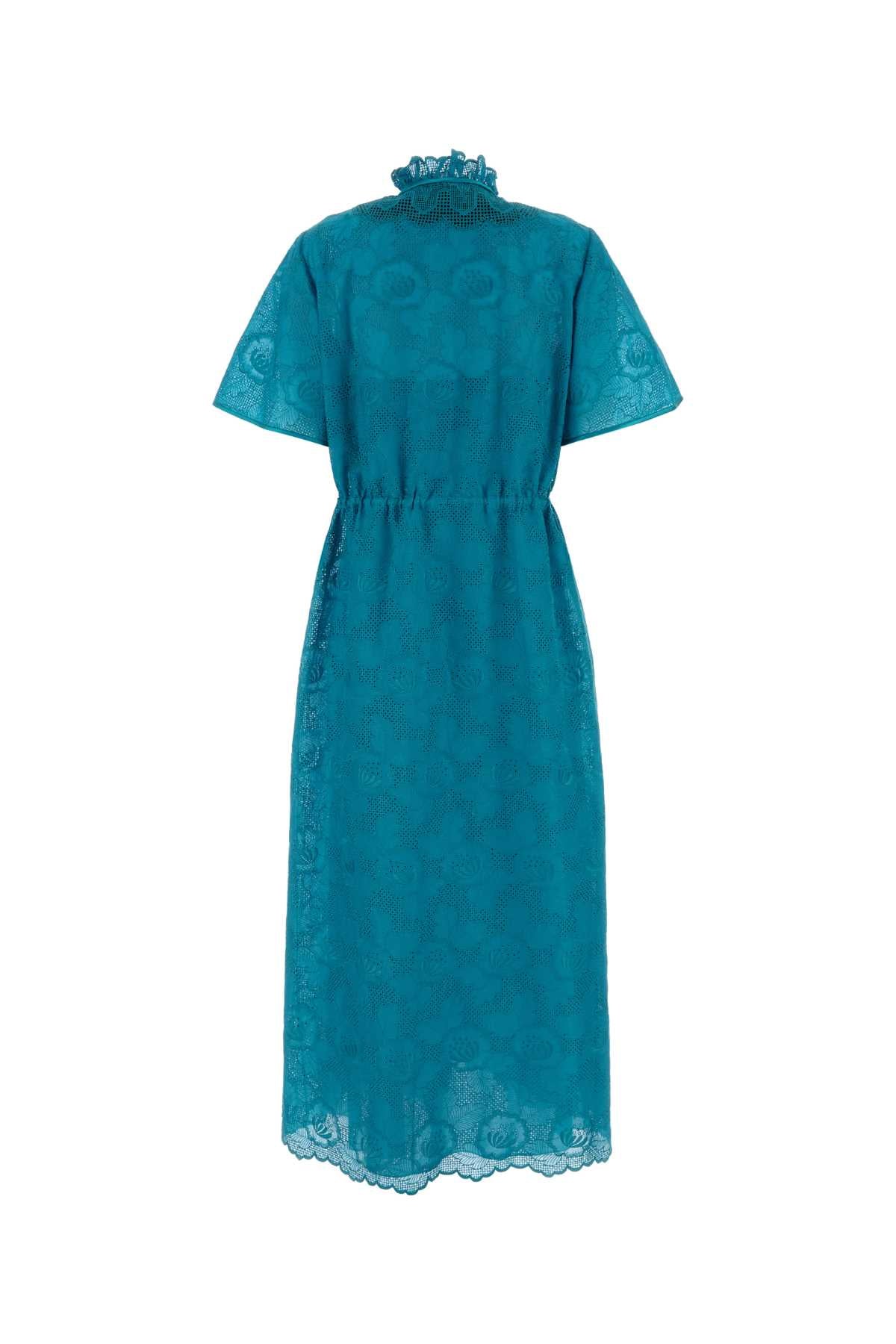 Valentino Garavani Women Turquoise Lace Dress VALENTINO GARAVANI
