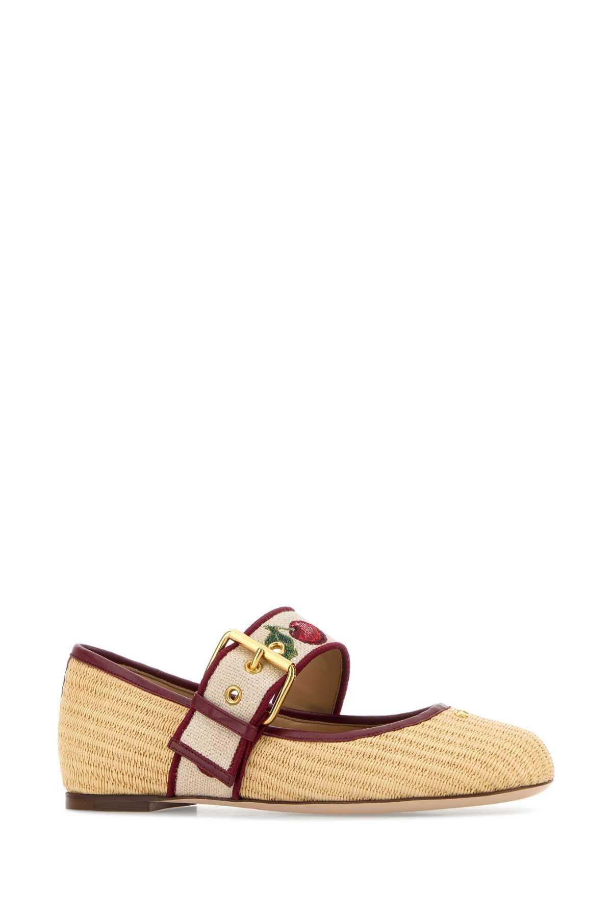 Valentino Garavani Women Raffia Bribri Ballerinas VALENTINO GARAVANI