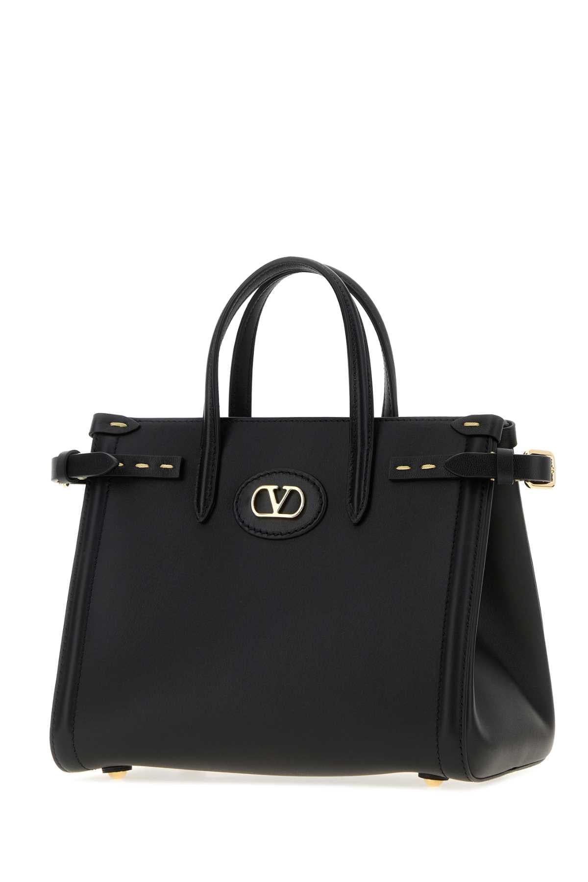 Valentino Garavani Women Black Leather Antibes Handbag VALENTINO GARAVANI