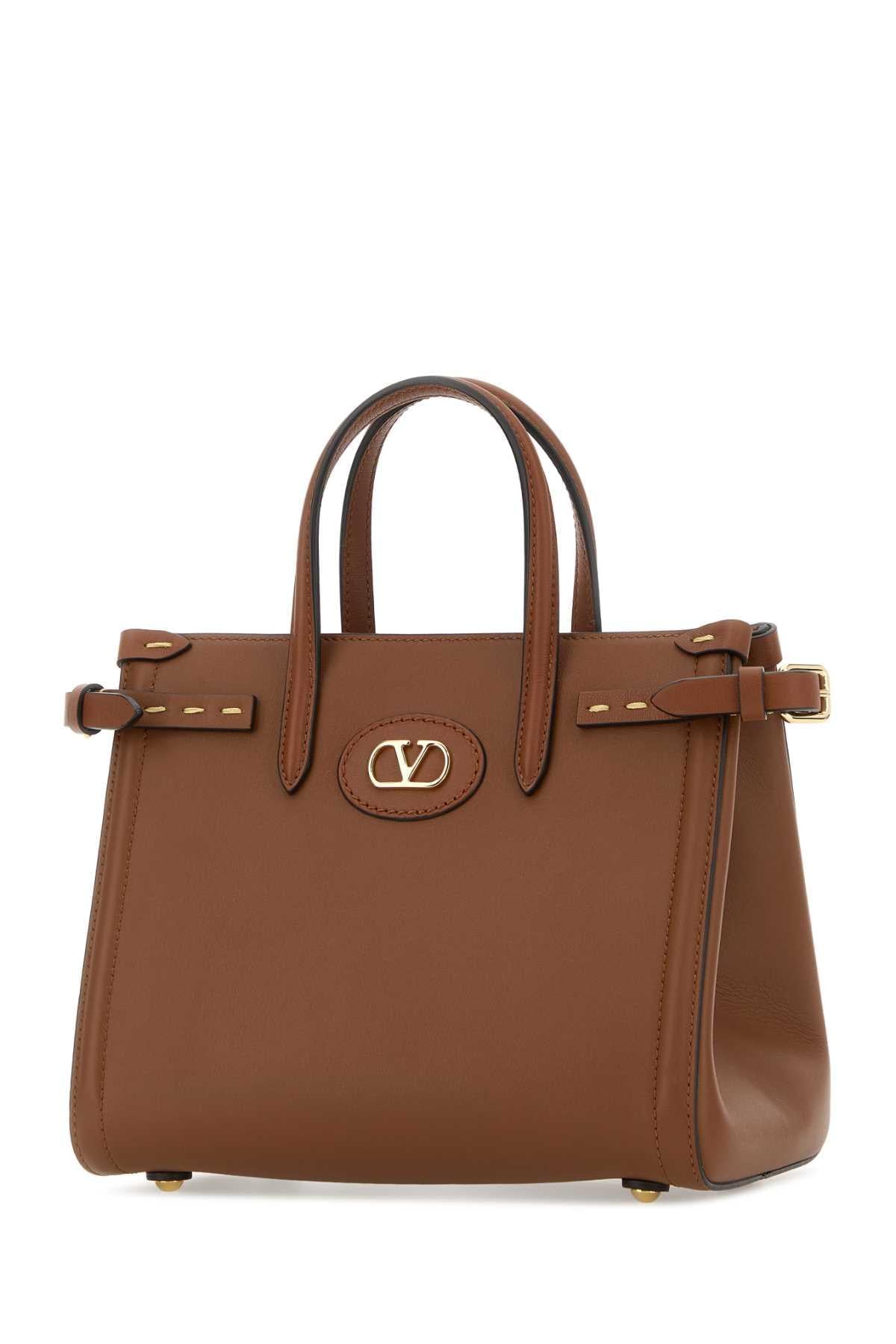 Valentino Garavani Women Brown Leather Antibes Handbag VALENTINO GARAVANI
